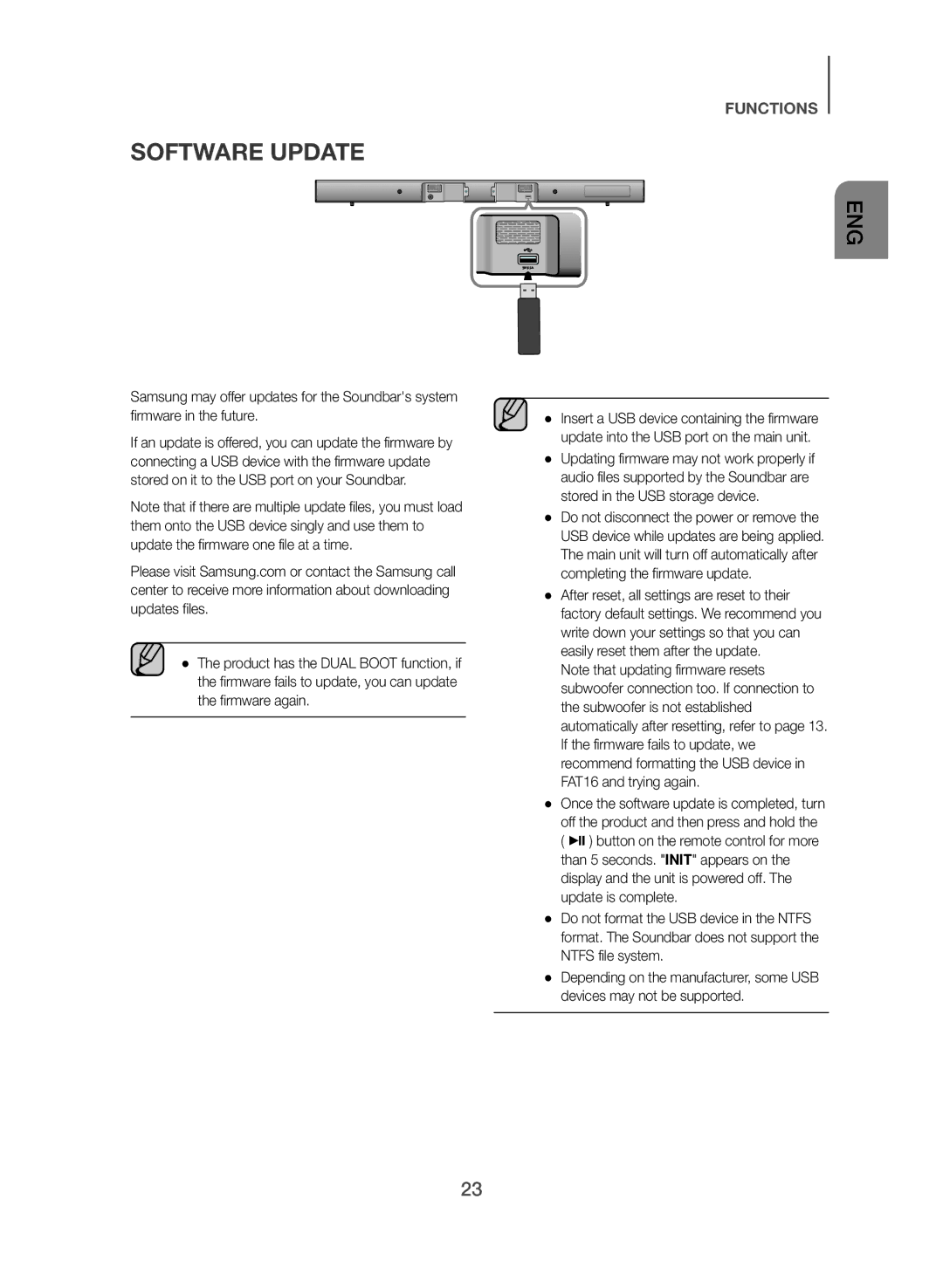 Samsung HW-J450/EN manual Software Update 