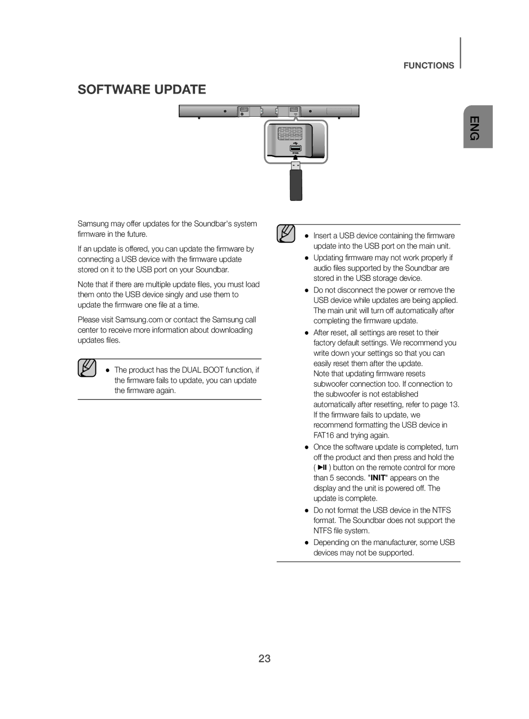 Samsung HW-J450/EN manual Software Update 