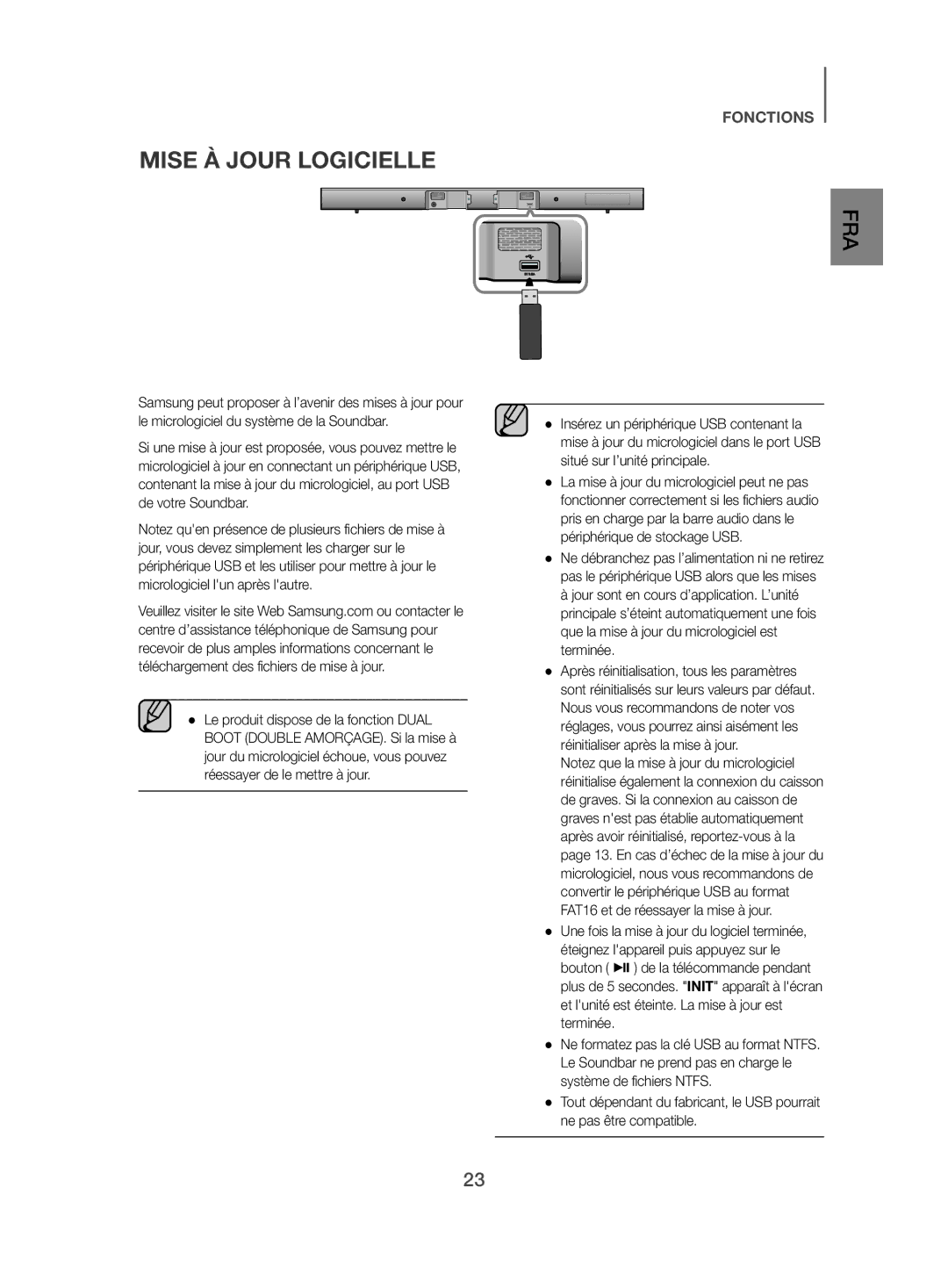 Samsung HW-J450/EN manual Mise À Jour Logicielle 