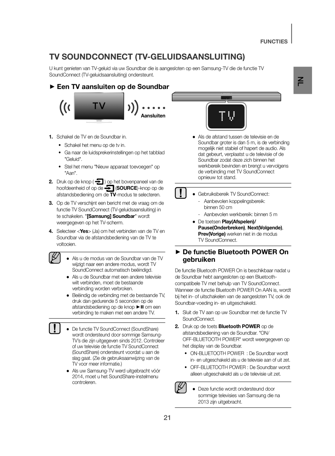 Samsung HW-J450/EN manual TV Soundconnect TV-GELUIDSAANSLUITING, ++Een TV aansluiten op de Soundbar, Aansluiten 