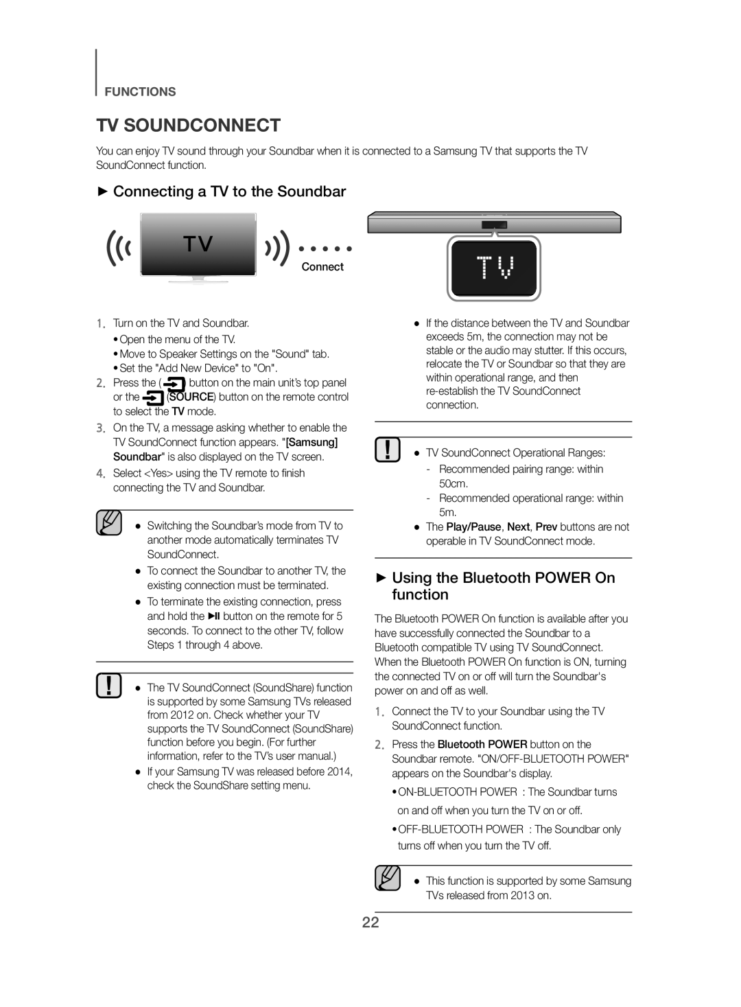 Samsung HW-J470/EN, HW-J470/XN manual TV Soundconnect, To select the TV mode 