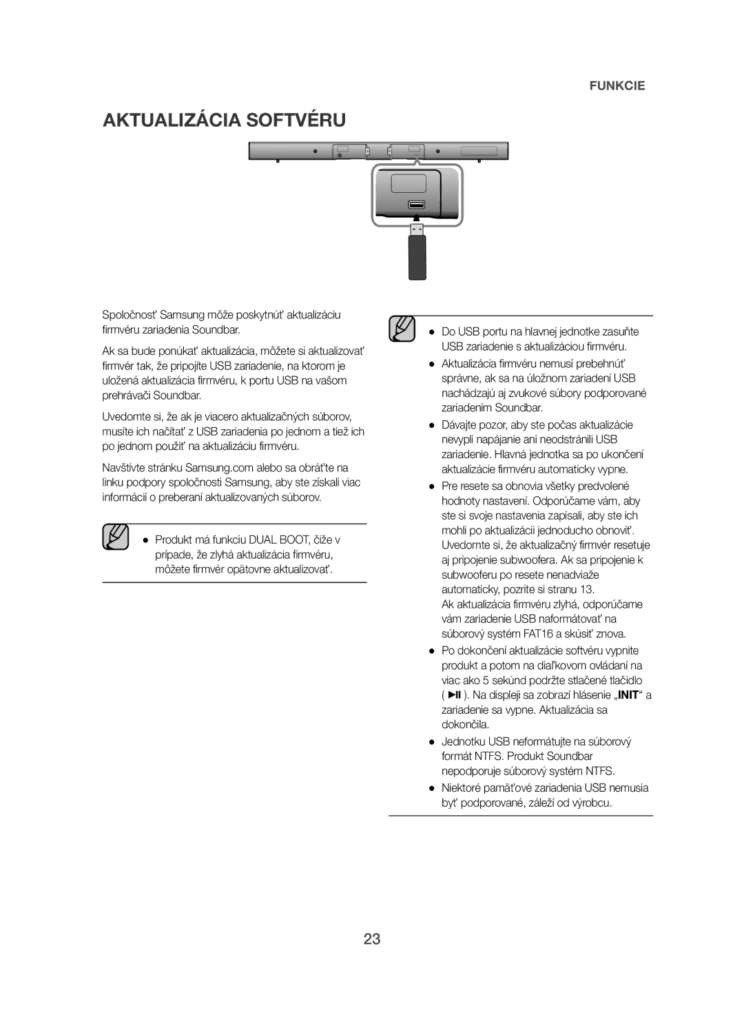 Samsung HW-J550/EN, HW-J551/EN manual Aktualizácia Softvéru 