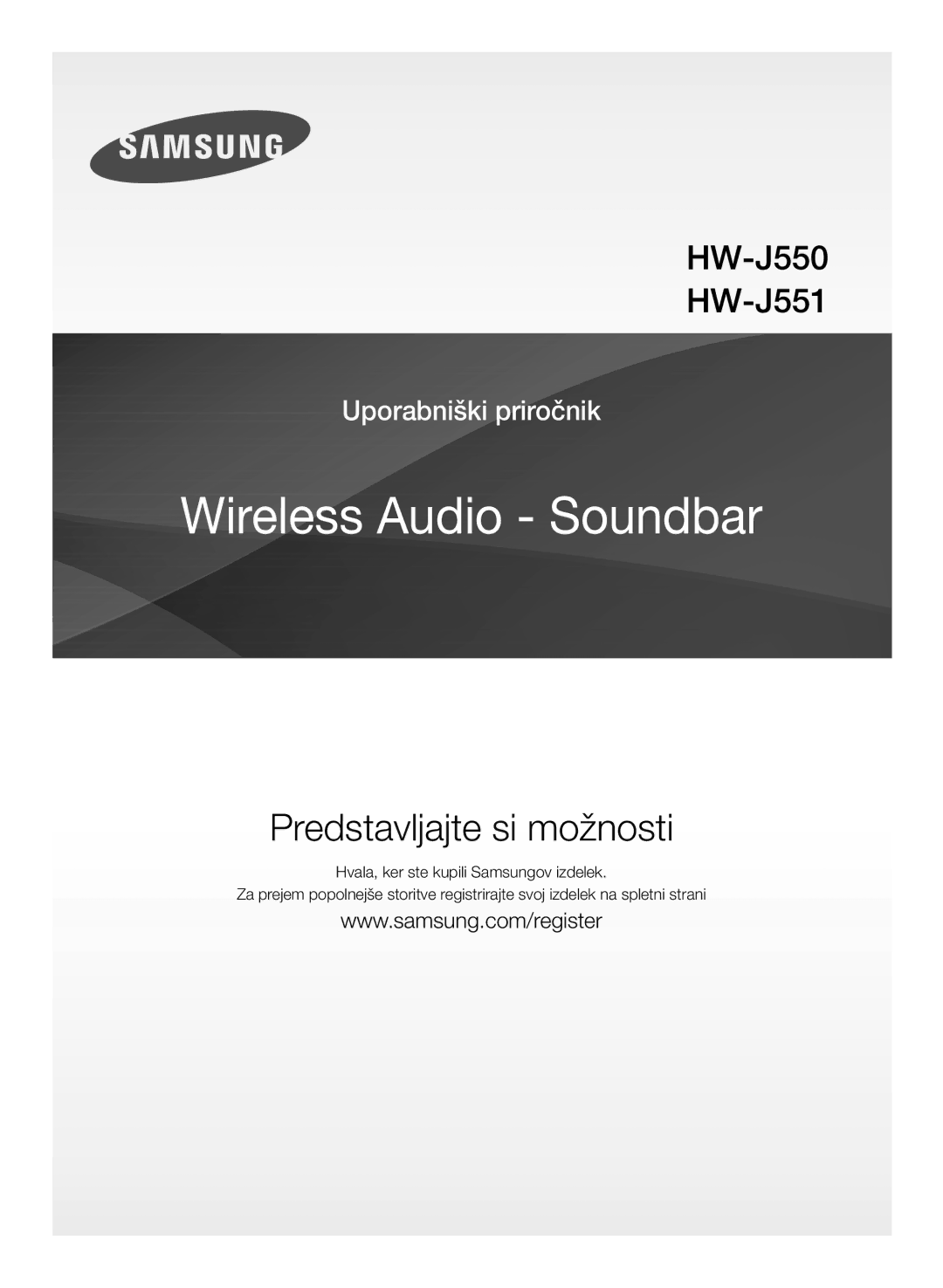 Samsung HW-J550/EN, HW-J551/EN manual Predstavljajte si možnosti 