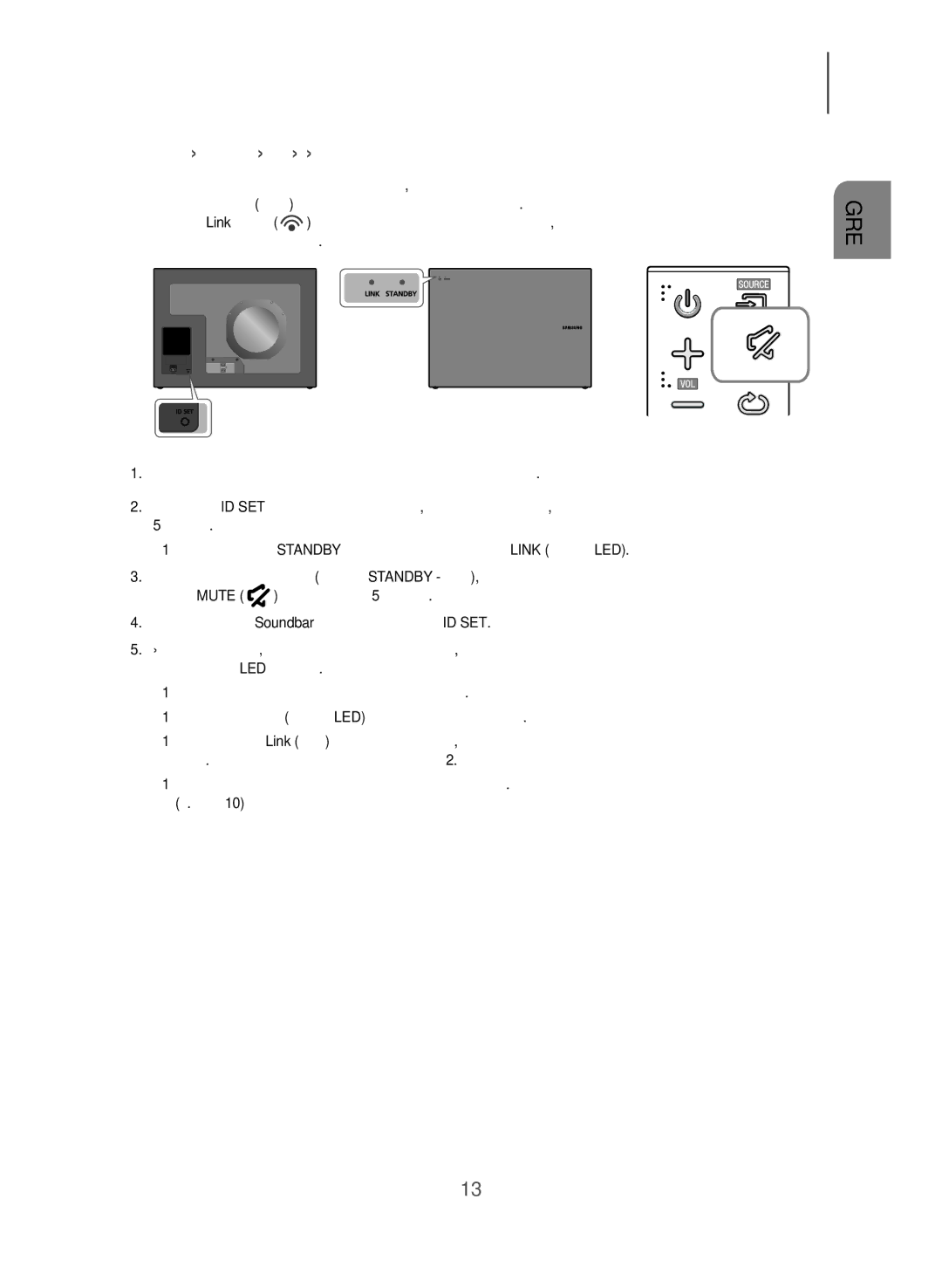 Samsung HW-J550/EN, HW-J551/EN manual Συνδεση ΤΟΥ Ασυρματου Υπογουφερ 