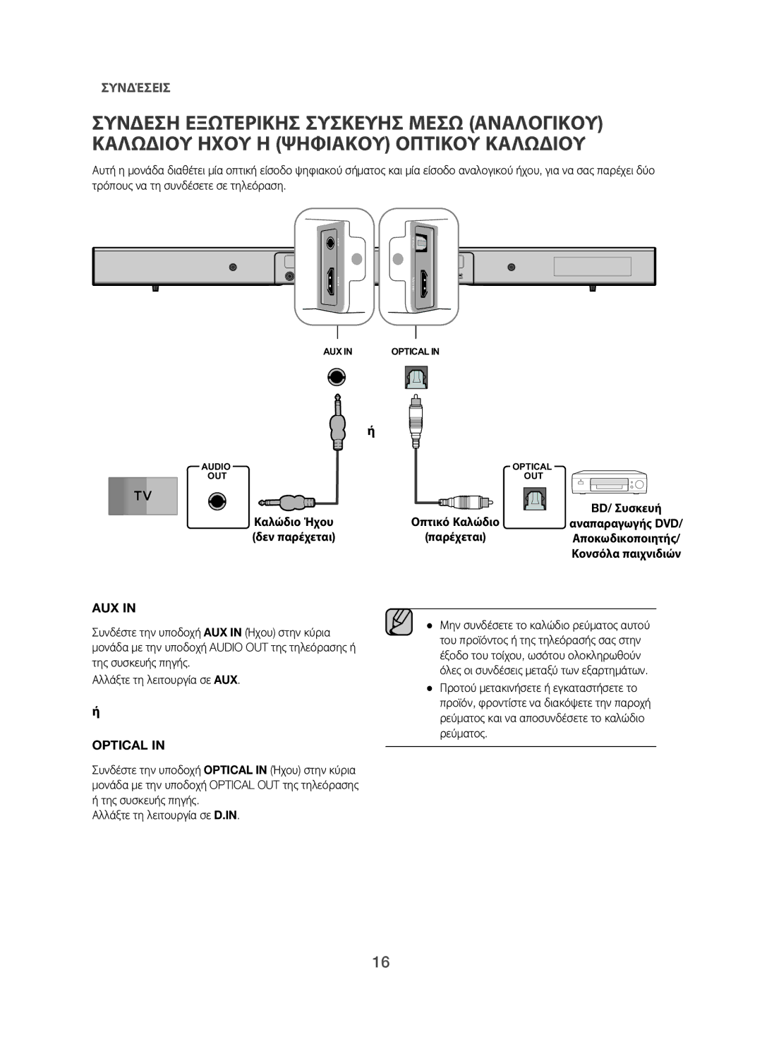 Samsung HW-J551/EN, HW-J550/EN manual Παρέχεται Αποκωδικοποιητής, Κονσόλα παιχνιδιών 