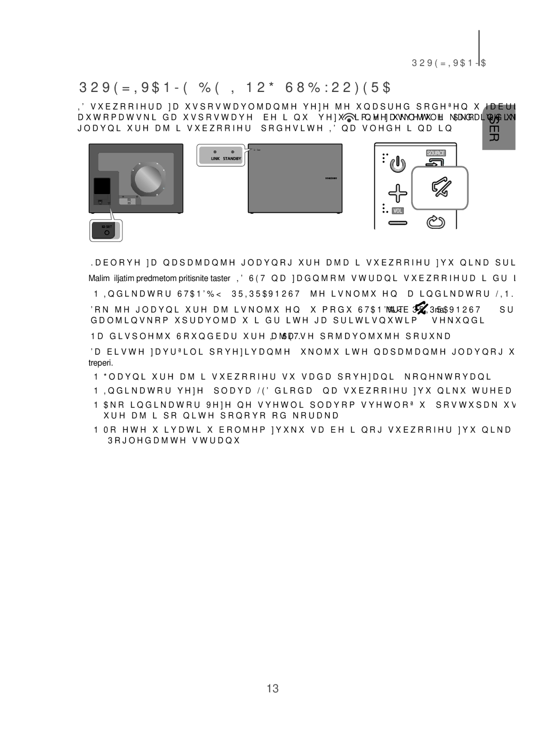 Samsung HW-J550/EN, HW-J551/EN manual Povezivanje Bežičnog Subwoofera 