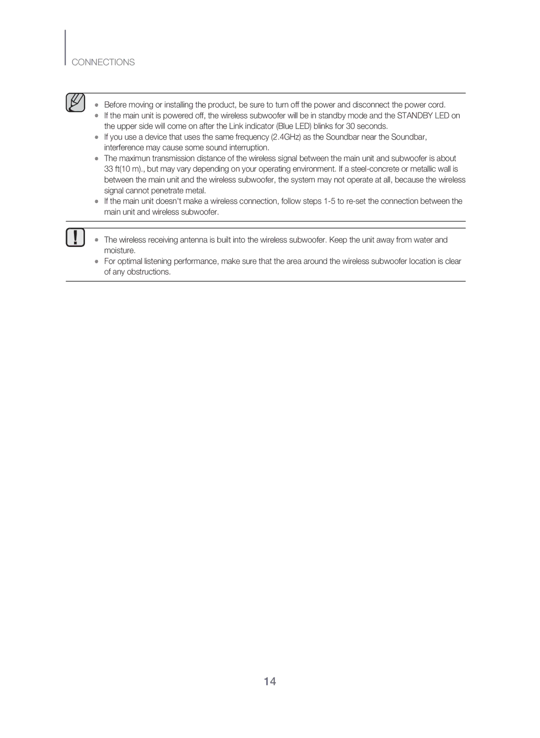 Samsung HW-J551/SQ manual Connections 