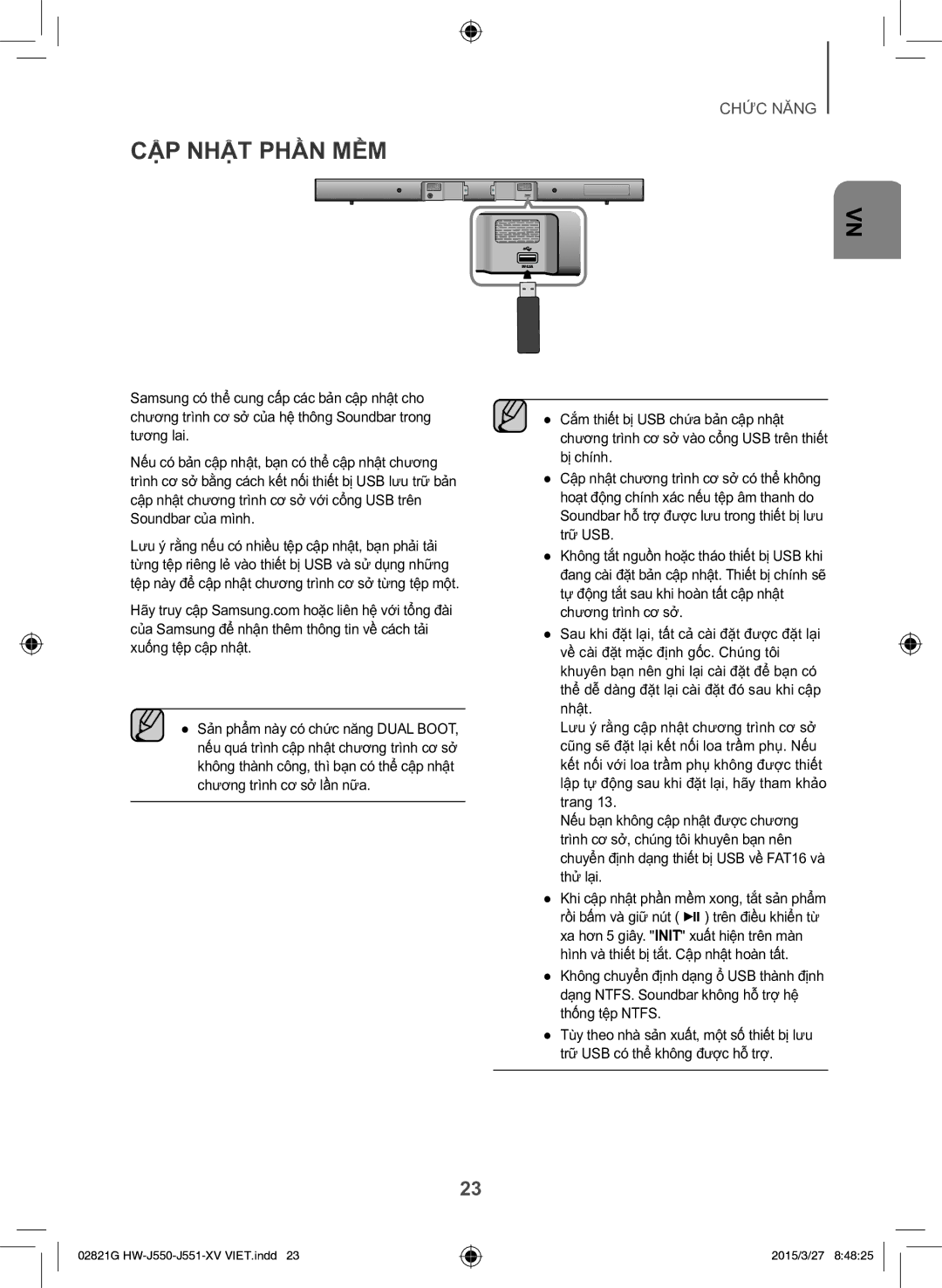 Samsung HW-J551/XV manual CÂP Nhât PHẦN MÊM 