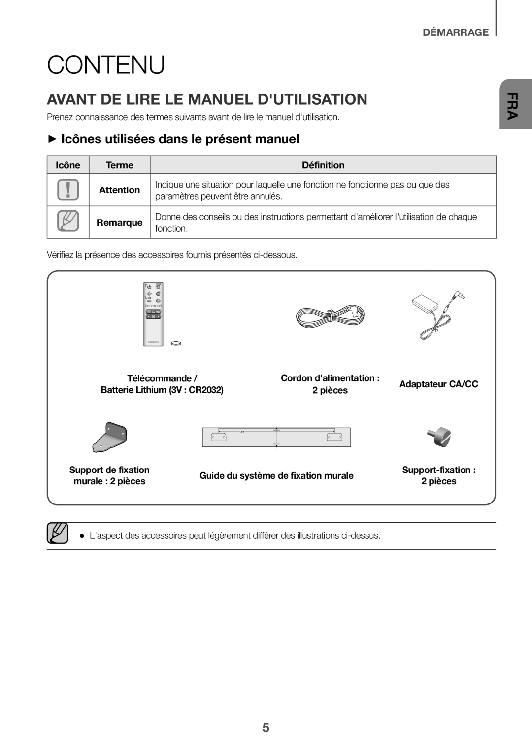 Samsung HW-J6001R/XN manual Contenu, Avant DE Lire LE Manuel Dutilisation, ++Icônes utilisées dans le présent manuel 