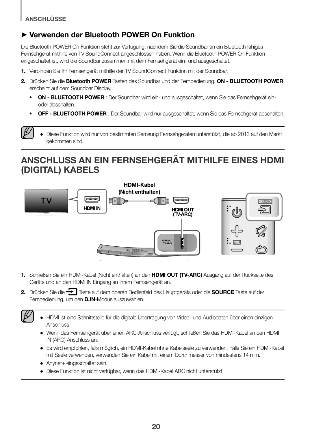 Samsung HW-J6011R/XE, HW-J6001R/EN, HW-J6000R/EN, HW-J6001R/ZF, HW-J6000R/ZF manual ++Verwenden der Bluetooth Power On Funktion 