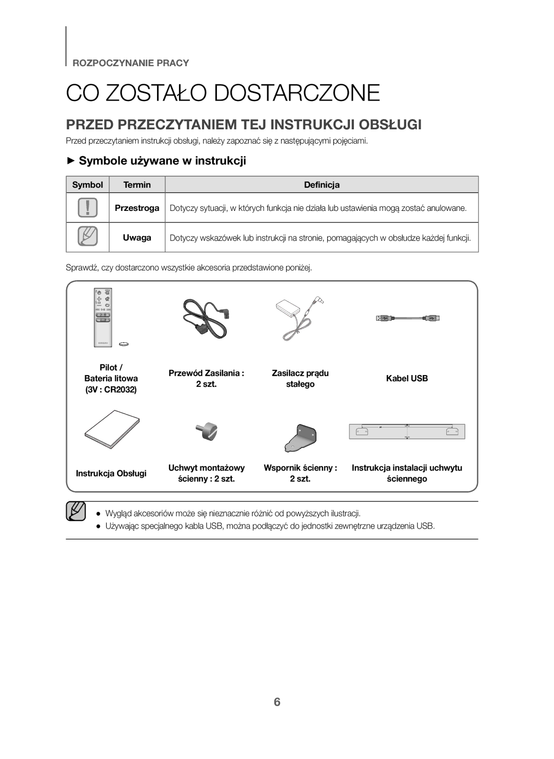 Samsung HW-J6011/XE CO Zostało Dostarczone, Przed Przeczytaniem TEJ Instrukcji Obsługi, + Symbole używane w instrukcji 