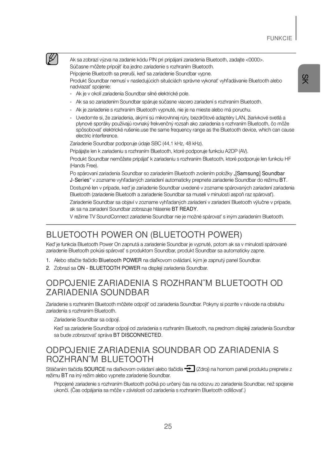 Samsung HW-J6001/XN, HW-J6001/TK, HW-J6000/EN, HW-J6001/EN, HW-J6001/ZF, HW-J6000/ZF manual Bluetooth Power on Bluetooth Power 