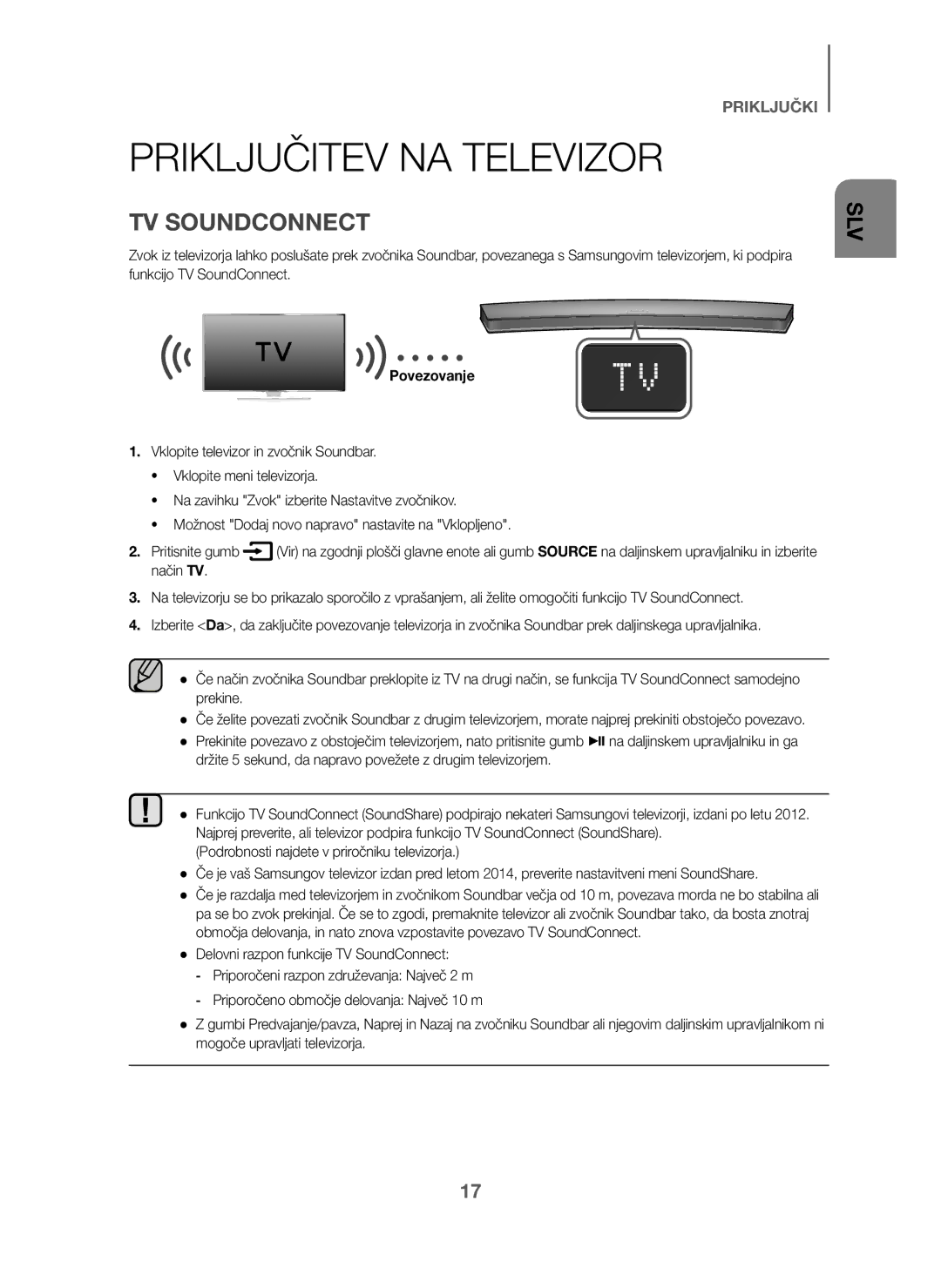 Samsung HW-J6000/EN, HW-J6001/TK manual Priključitev NA Televizor, Povezovanje, Podrobnosti najdete v priročniku televizorja 