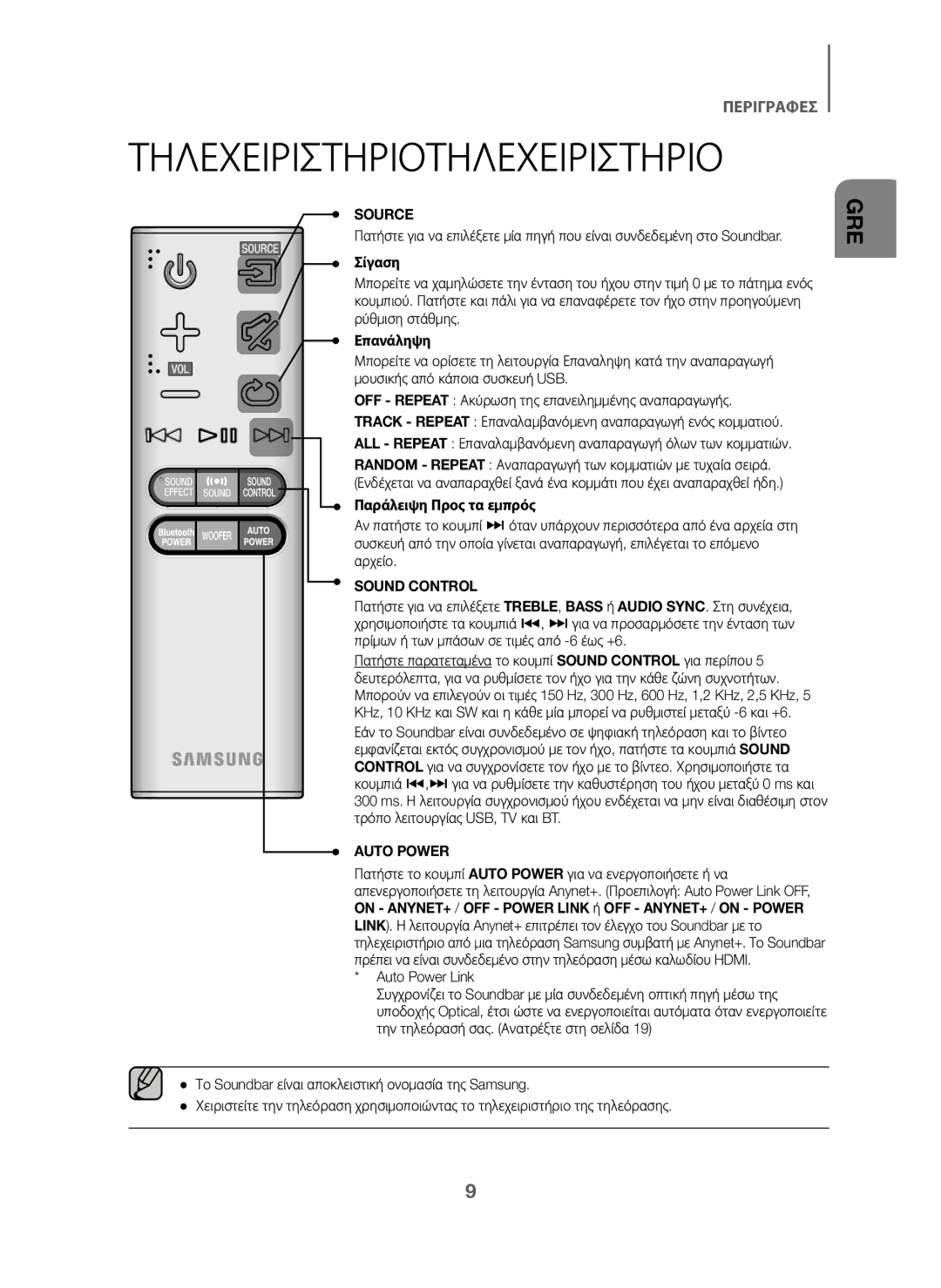 Samsung HW-J6010/XE, HW-J6001/TK, HW-J6000/EN Τηλεχειριστηριοτηλεχειριστηριο, Σίγαση, Επανάληψη, Παράλειψη Προς τα εμπρός 