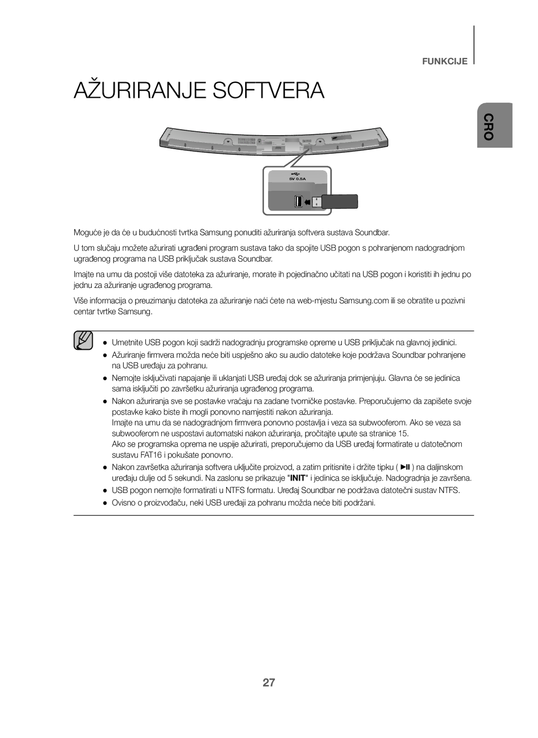 Samsung HW-J6000/EN, HW-J6001/TK, HW-J6001/EN, HW-J6001/ZF, HW-J6000/ZF, HW-J6001/XN, HW-J6011/XE manual Ažuriranje Softvera 