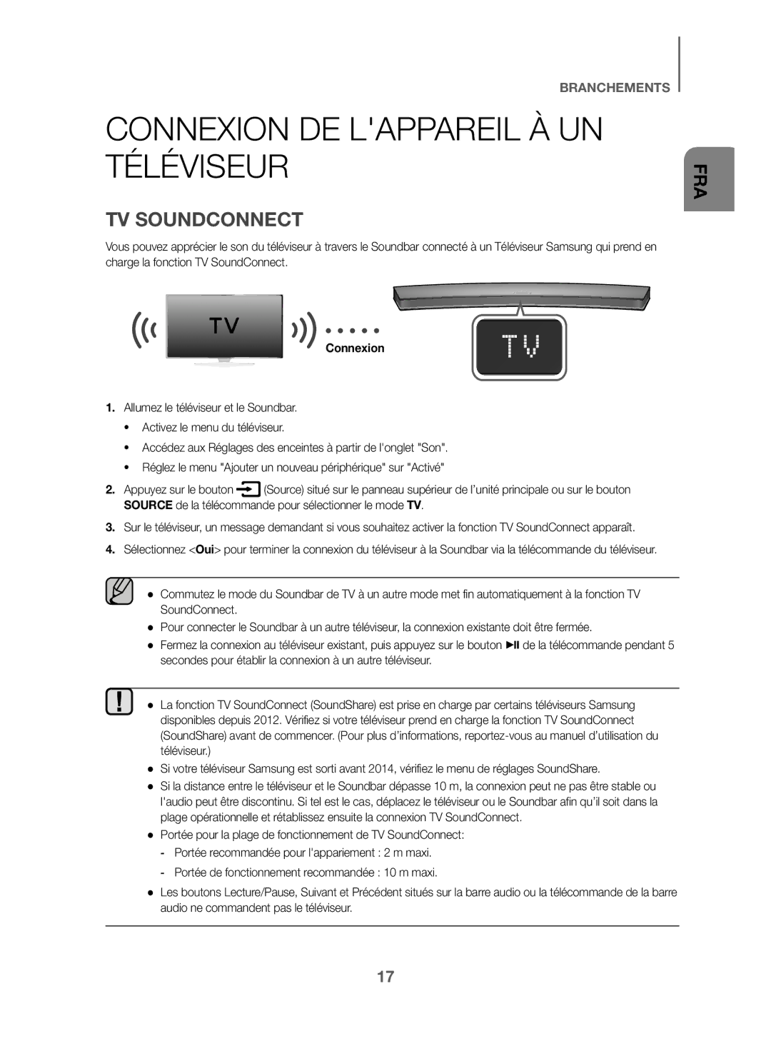 Samsung HW-J6010/XE, HW-J6001/TK, HW-J6000/EN, HW-J6001/EN, HW-J6001/ZF, HW-J6000/ZF Connexion DE Lappareil À UN Téléviseur 