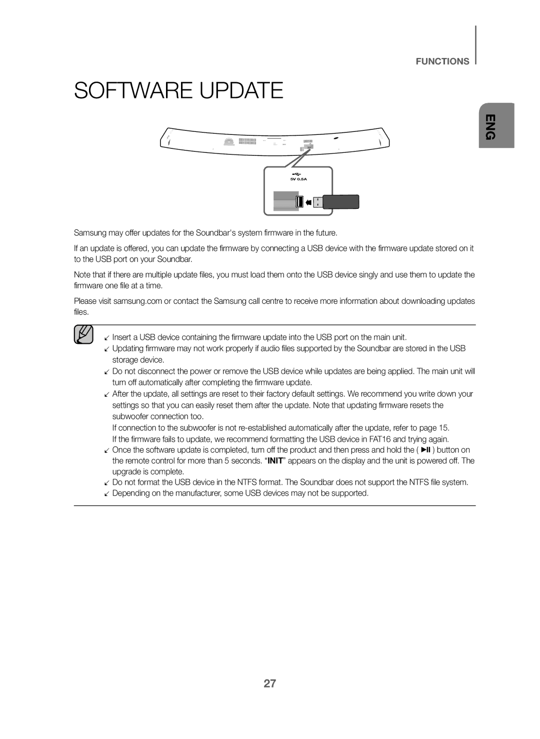 Samsung HW-J6001/UM manual Software Update 