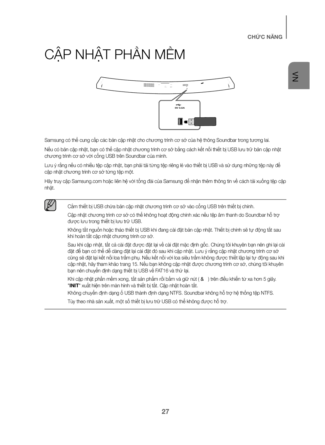 Samsung HW-J6001/XV manual CẬP Nhật Phần MỀM 