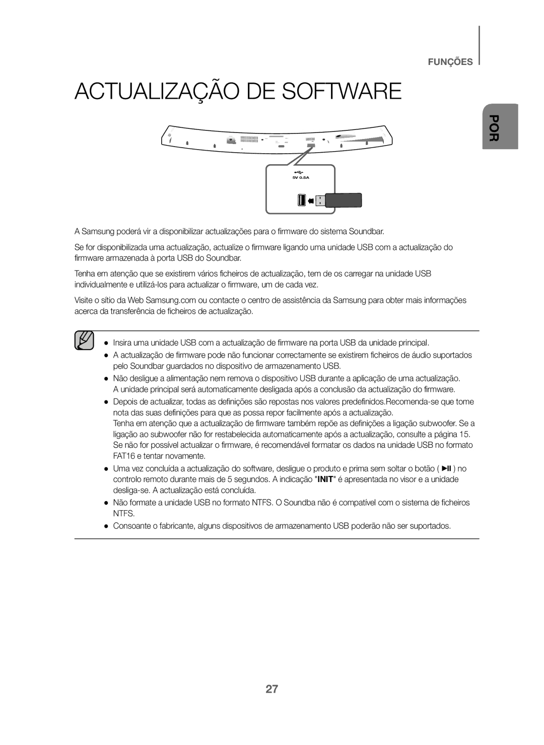 Samsung HW-J6000/ZF, HW-J6001/ZF manual Actualização DE Software 