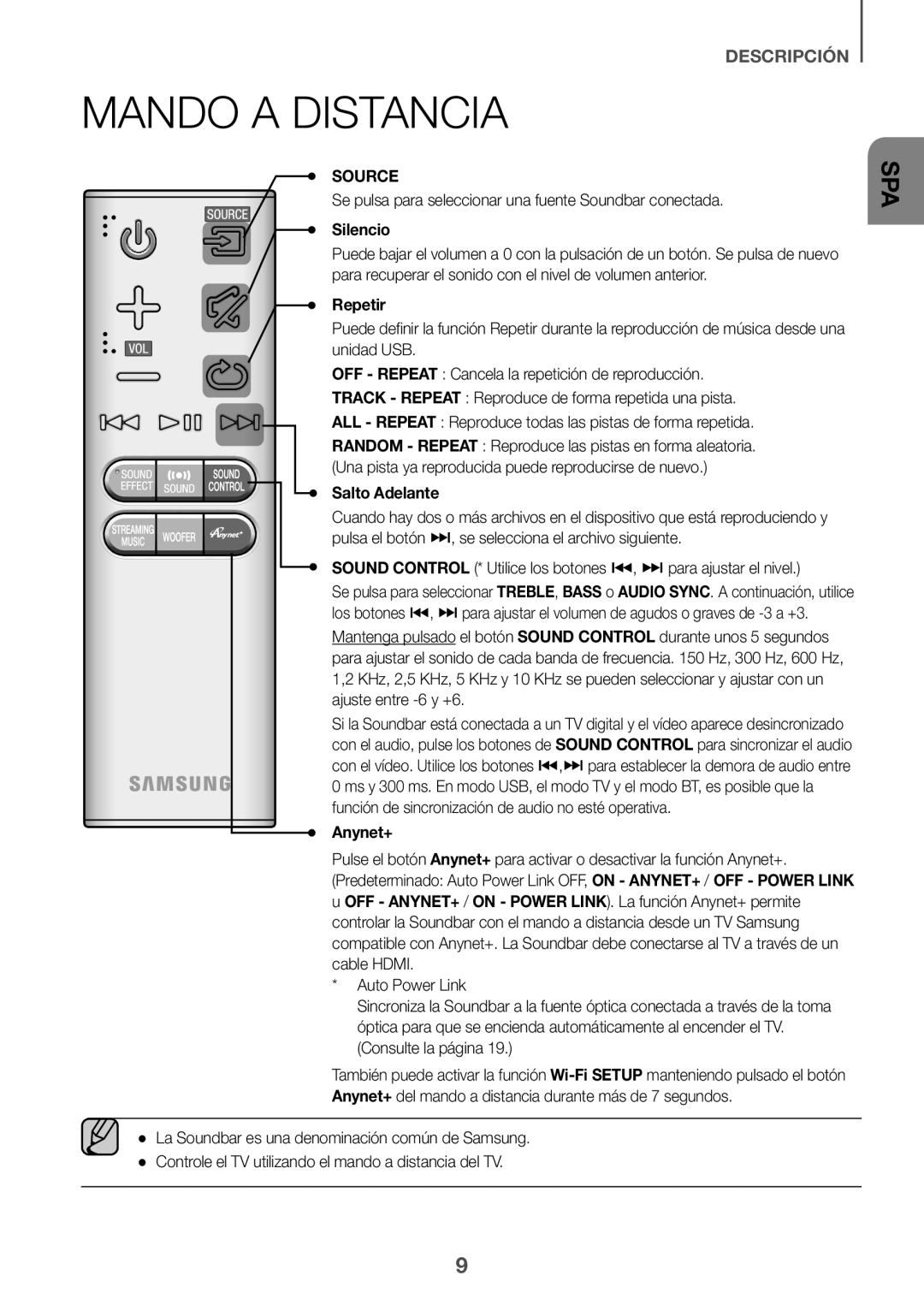 Samsung HW-J6501/ZF, HW-J6500/ZF, HW-J6502/ZF manual Mando a Distancia, Silencio, Repetir, Salto Adelante 