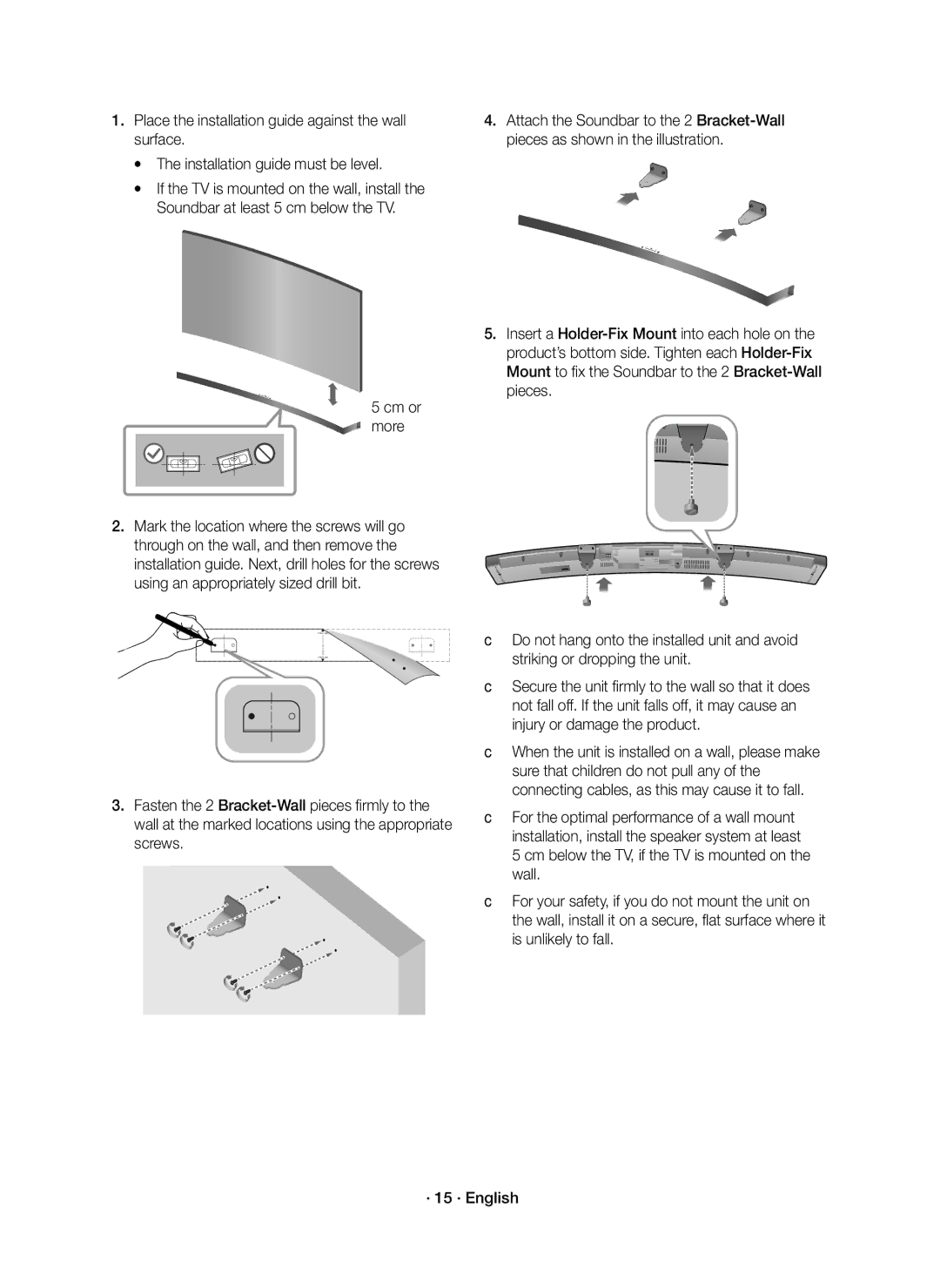 Samsung HW-J6500R/XN, HW-J6501R/EN, HW-J6500R/EN, HW-J6501R/XN manual Cm or more 