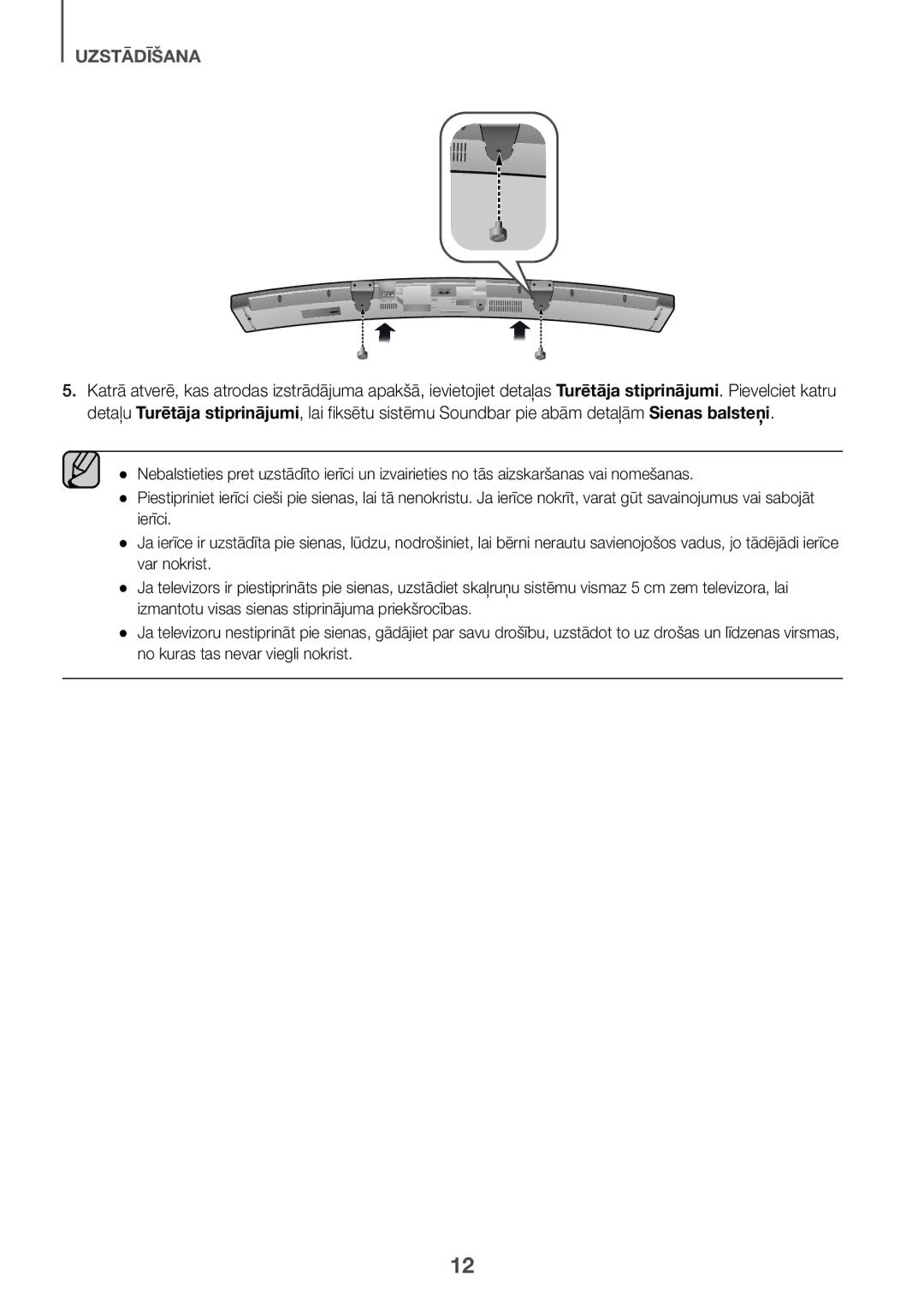 Samsung HW-J6501R/EN, HW-J6500R/EN, HW-J6501R/ZF, HW-J6501R/XN, HW-J6511R/XE, HW-J6510R/XE, HW-J6500R/XN manual Uzstādīšana 