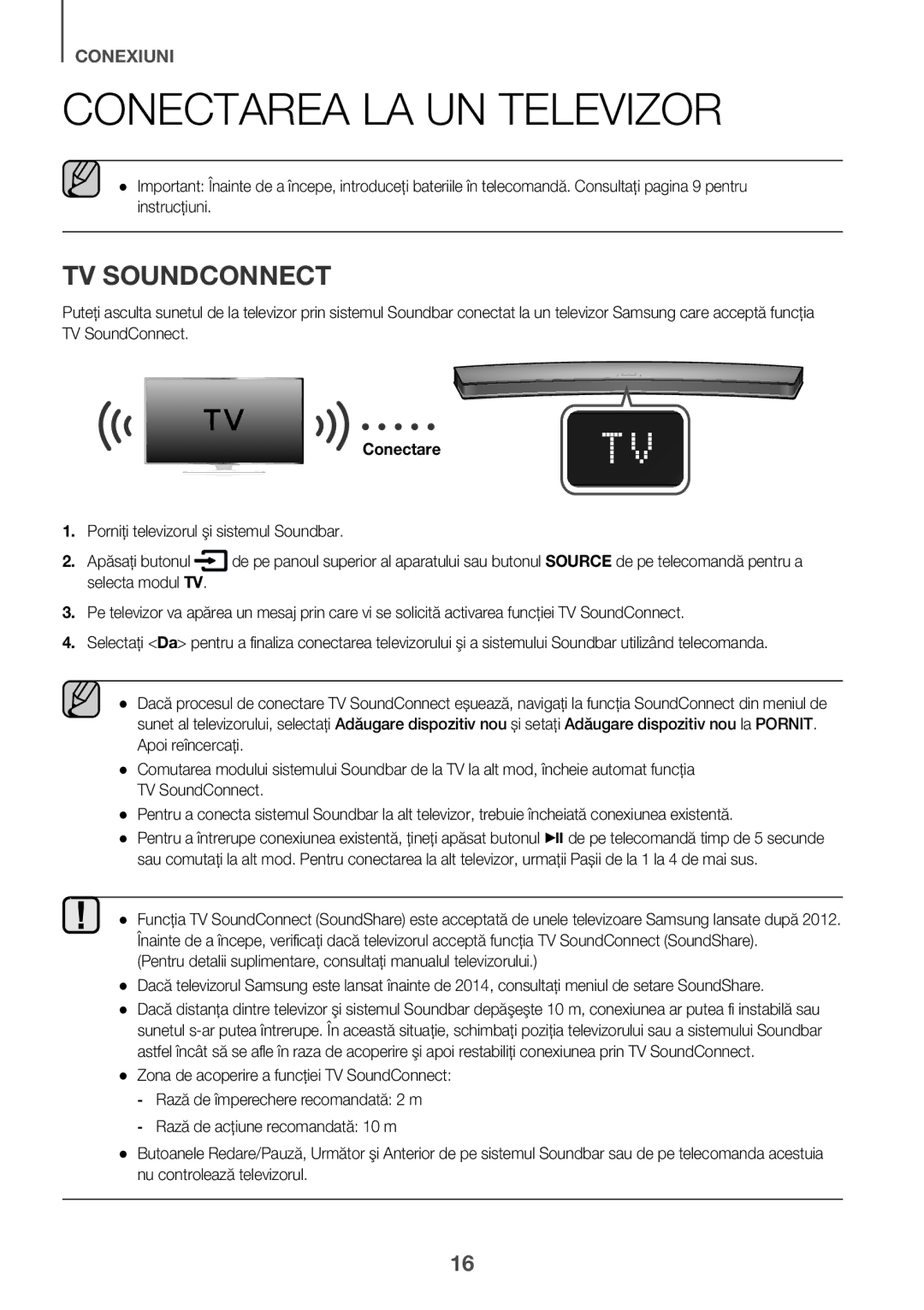 Samsung HW-J6500R/XN, HW-J6501R/EN, HW-J6500R/EN, HW-J6501R/ZF, HW-J6501R/XN, HW-J6511R/XE manual Conectarea LA UN Televizor 