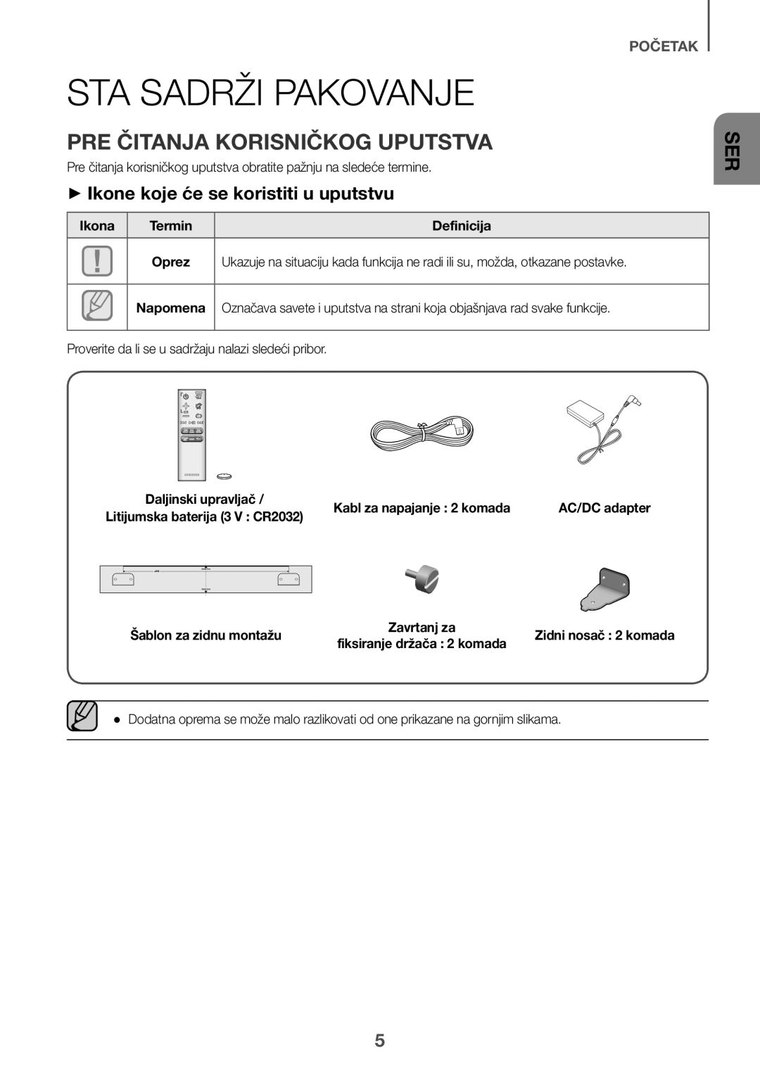 Samsung HW-J6510R/XE manual STA Sadrži Pakovanje, PRE Čitanja Korisničkog Uputstva, ++Ikone koje će se koristiti u uputstvu 