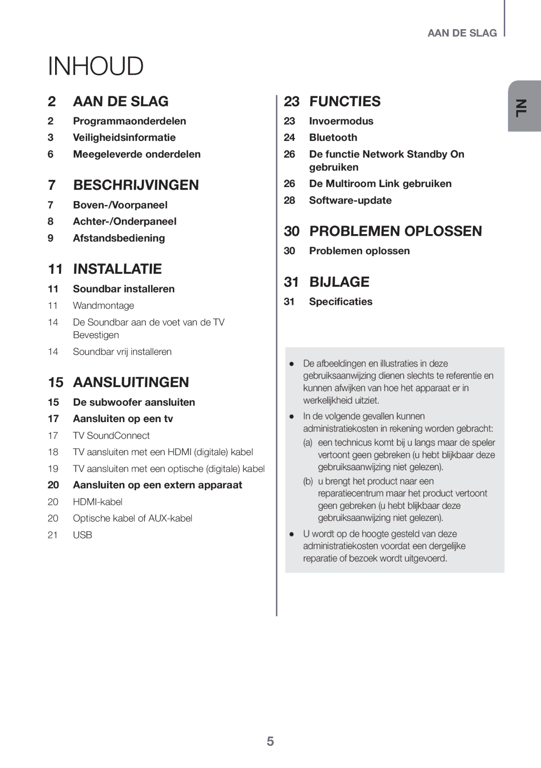 Samsung HW-J6500/ZF, HW-J6502/EN, HW-J6500/EN, HW-J6501/EN Inhoud, TV SoundConnect TV aansluiten met een Hdmi digitale kabel 