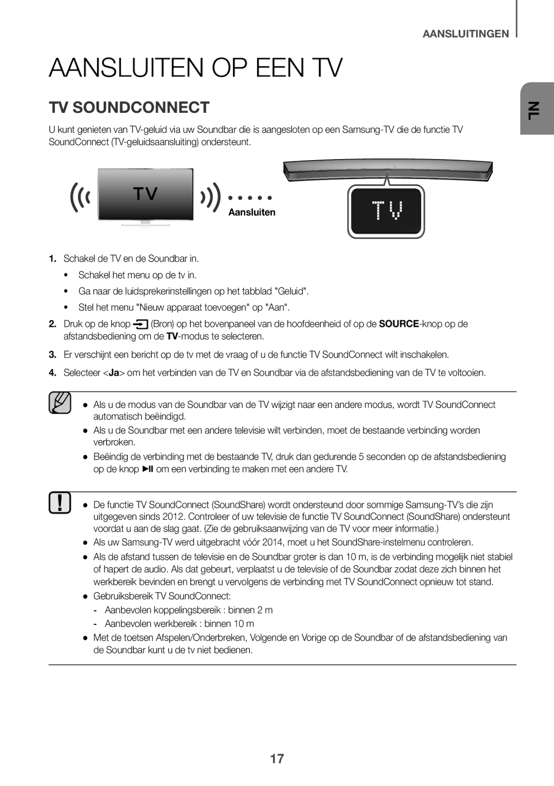 Samsung HW-J6501/ZF, HW-J6502/EN, HW-J6500/EN, HW-J6501/EN, HW-J6500/ZF, HW-J6502/ZF, HW-J6502/XN manual Aansluiten OP EEN TV 