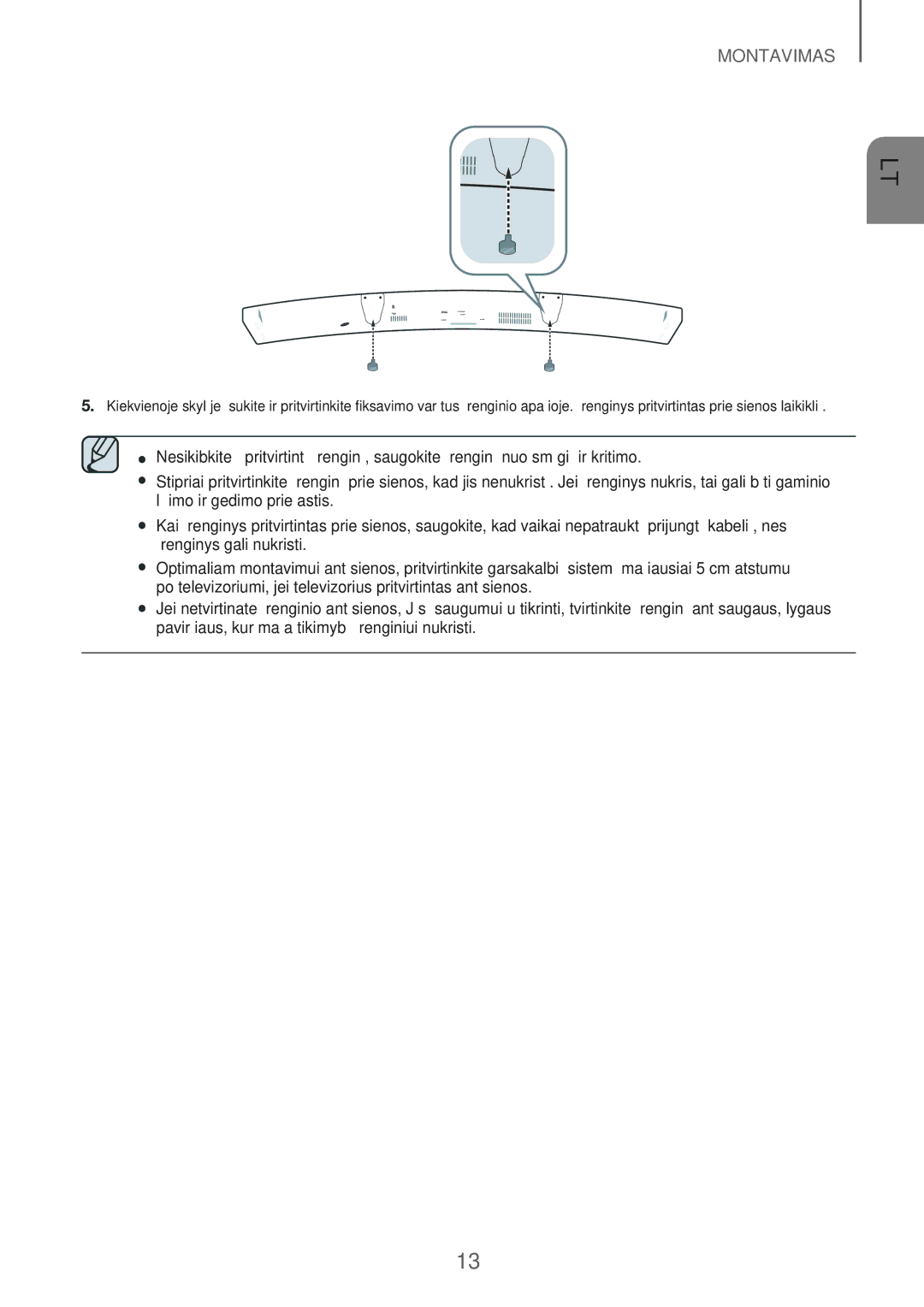 Samsung HW-J6502/EN manual Montavimas 