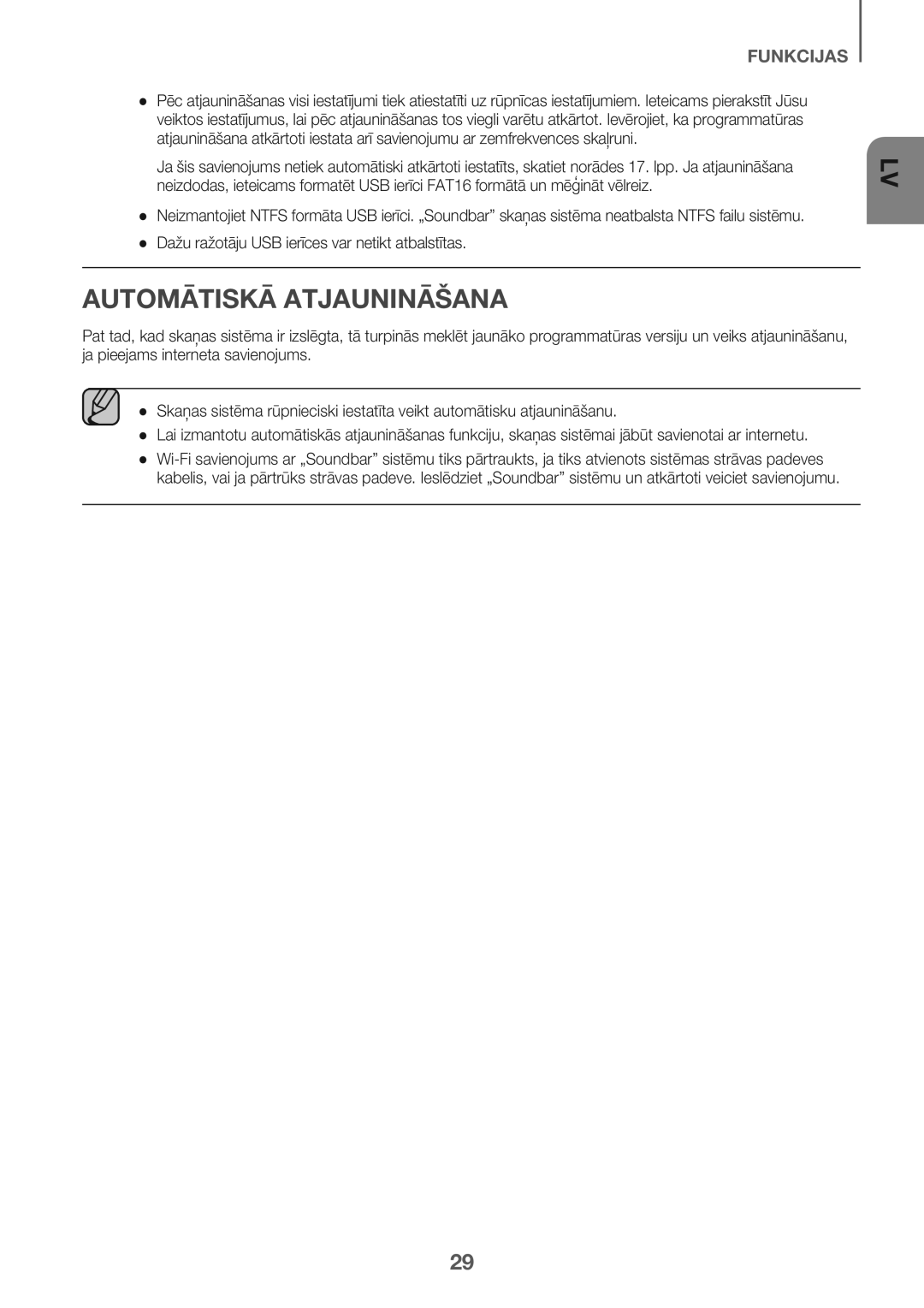 Samsung HW-J6502/EN manual Automātiskā Atjaunināšana 