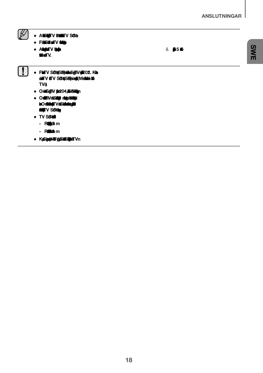 Samsung HW-J650/EN, HW-J651/EN, HW-J651/ZF, HW-J661/XE, HW-J660/XE, HW-J651/XN, HW-J650/XN manual Anslutningar 