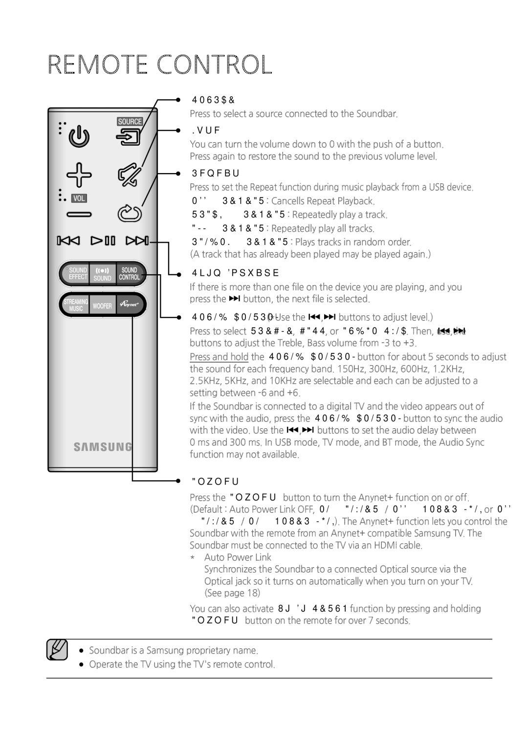 Samsung HW-J651/ZF, HW-J650/EN, HW-J651/EN, HW-J661/XE, HW-J660/XE, HW-J651/XN, HW-J650/XN manual Remote Control, Source 