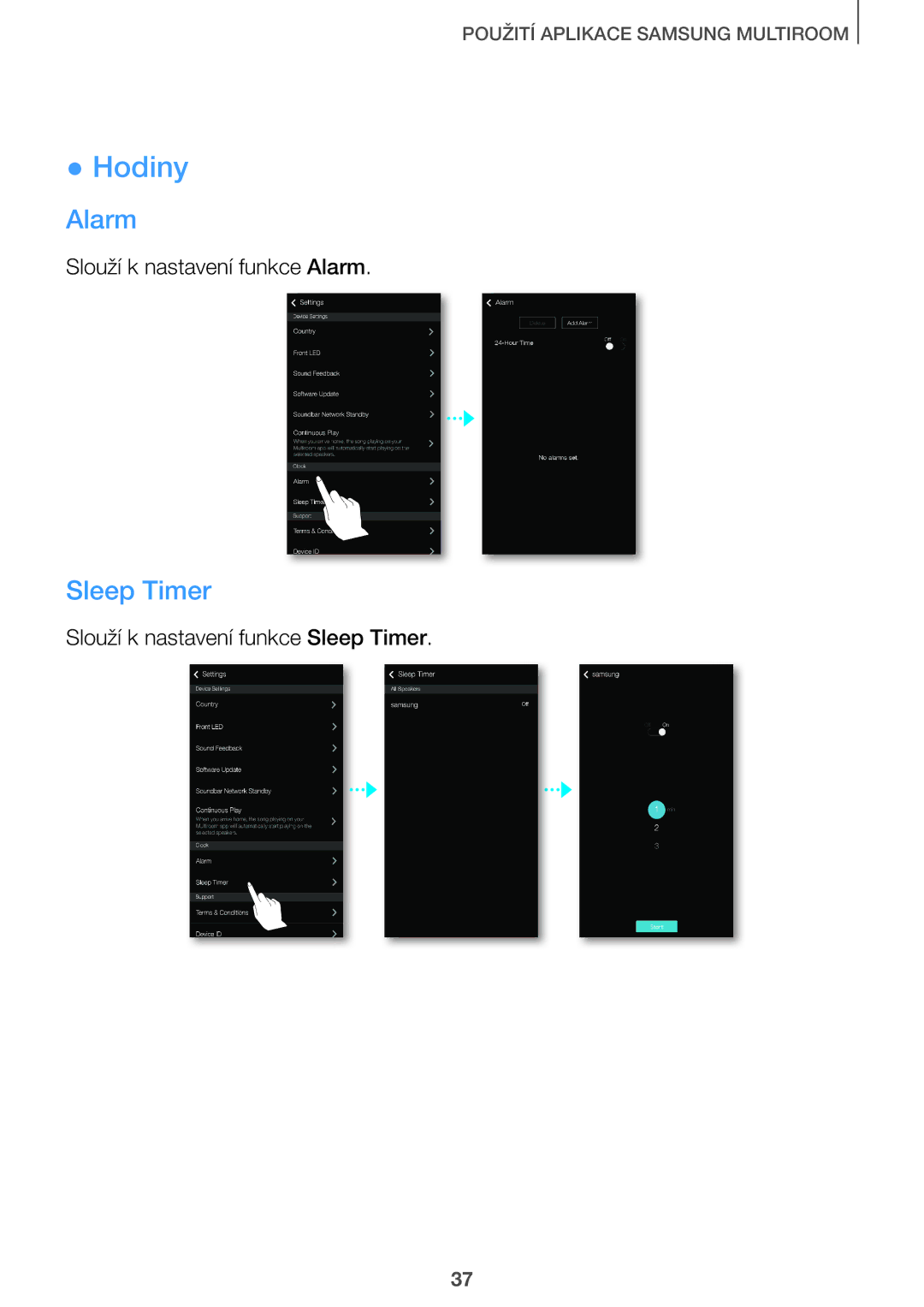 Samsung HW-J651/EN, HW-J650/EN manual Hodiny 