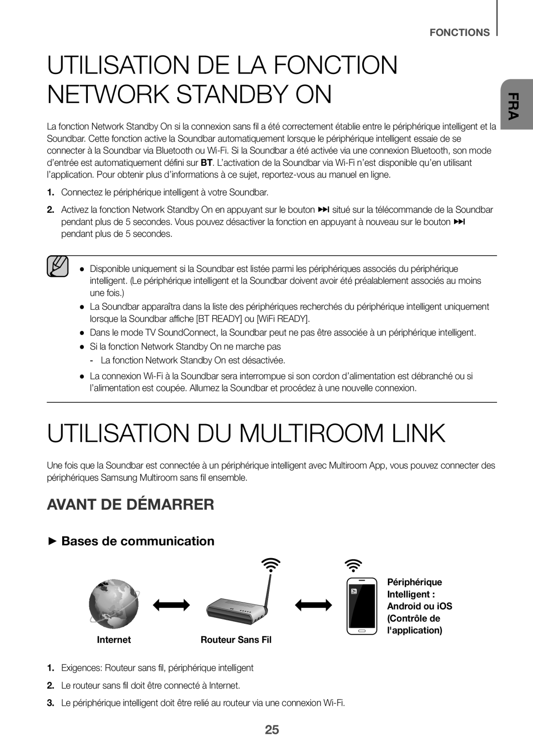 Samsung HW-J651/ZF manual Utilisation DU Multiroom Link, Avant DE Démarrer, ++Bases de communication, Internet 