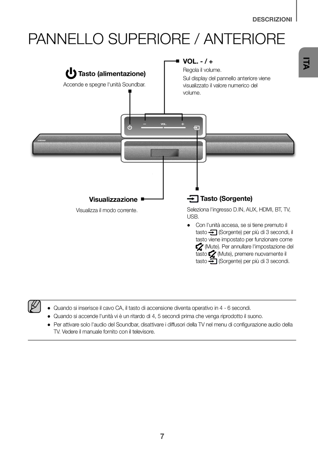 Samsung HW-J651/ZF manual Regola il volume, Visualizza il modo corrente 