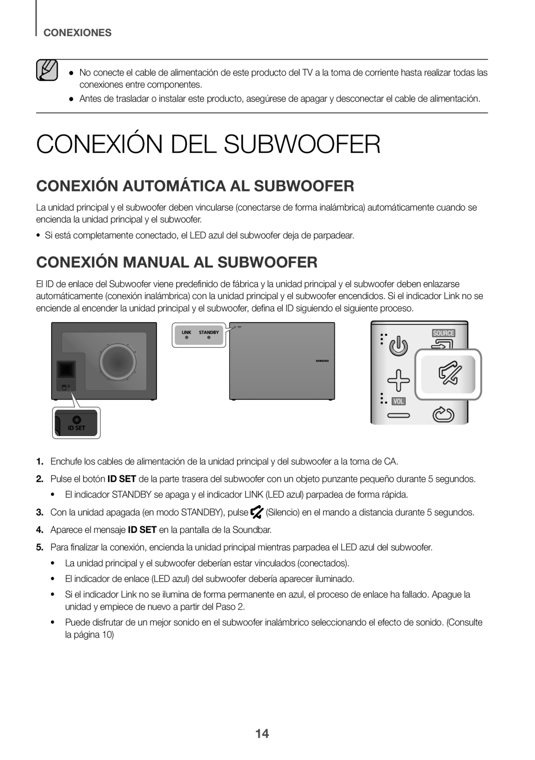 Samsung HW-J651/ZF manual Conexión DEL Subwoofer, Conexión Automática AL Subwoofer, Conexión Manual AL Subwoofer 