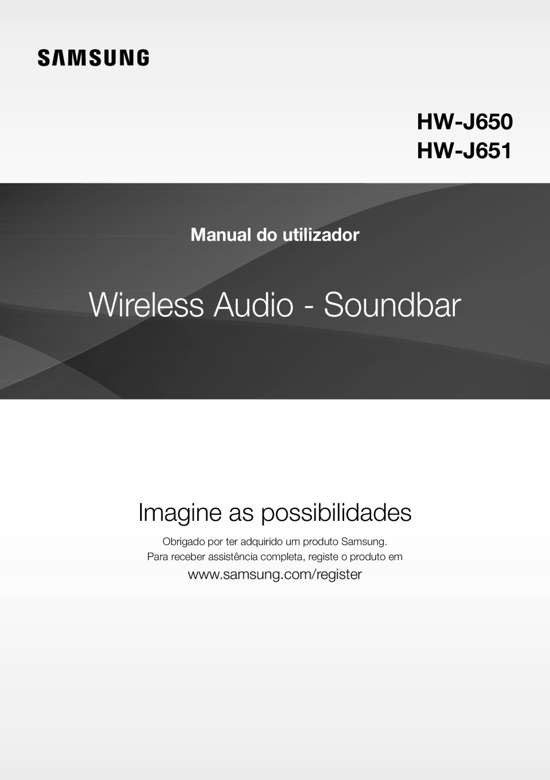 Samsung HW-J651/ZF manual Imagine as possibilidades 