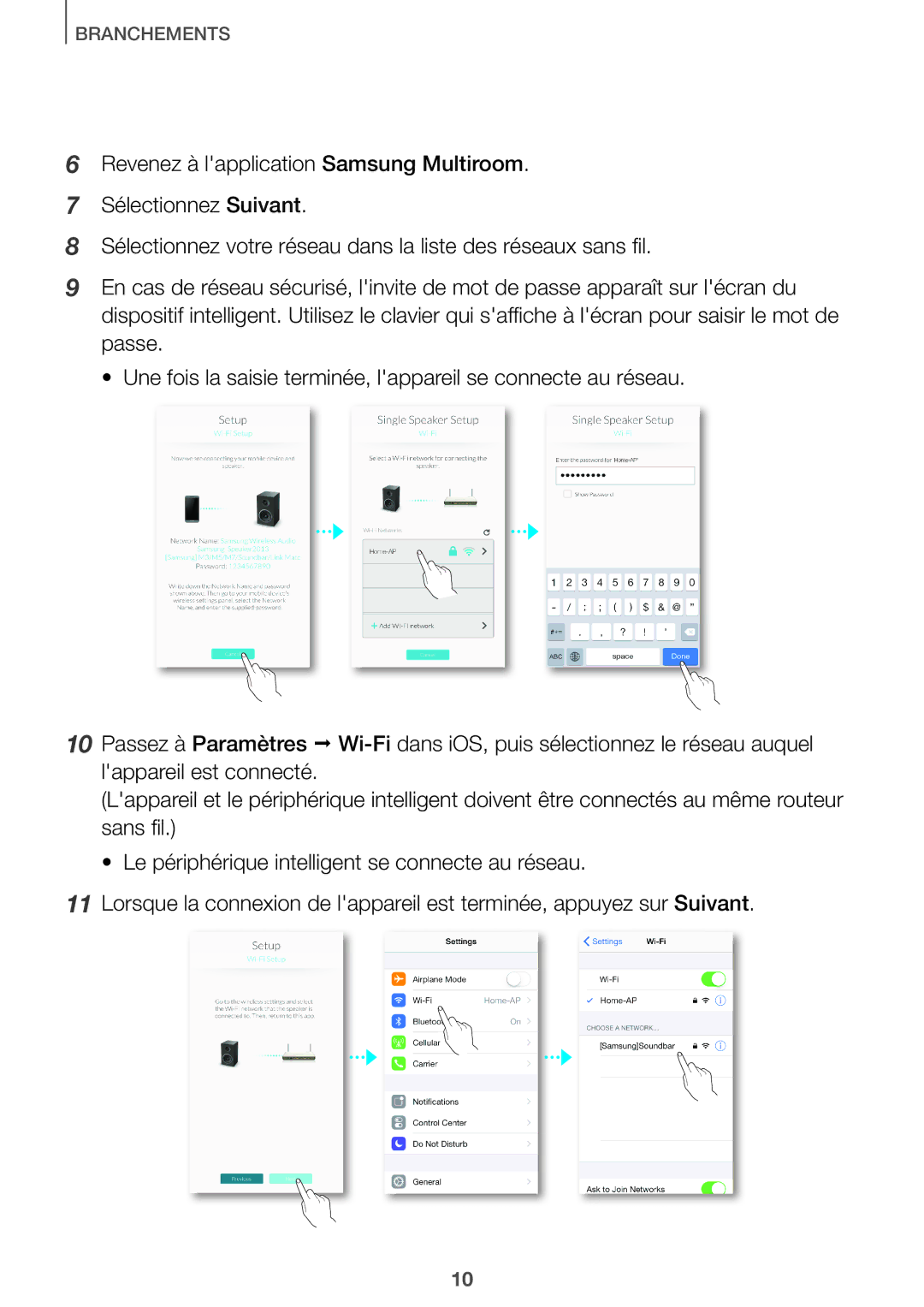 Samsung HW-J651/ZF manual Branchements 