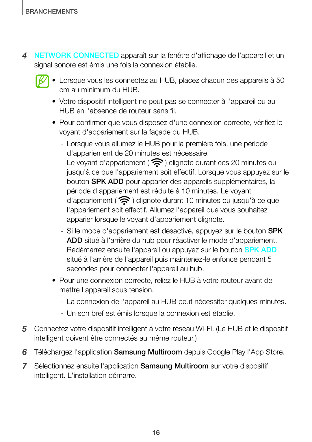 Samsung HW-J651/ZF manual Branchements 