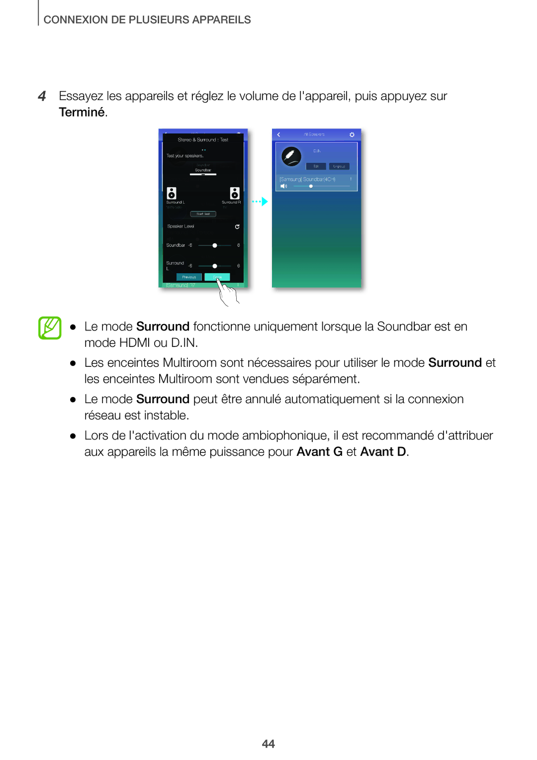 Samsung HW-J651/ZF manual Connexion DE Plusieurs Appareils 