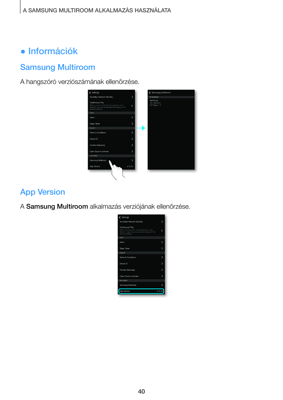 Samsung HW-J7500/EN, HW-J8501/EN, HW-J7501/EN, HW-J8500/EN, HW-J8500/XN manual Információk 