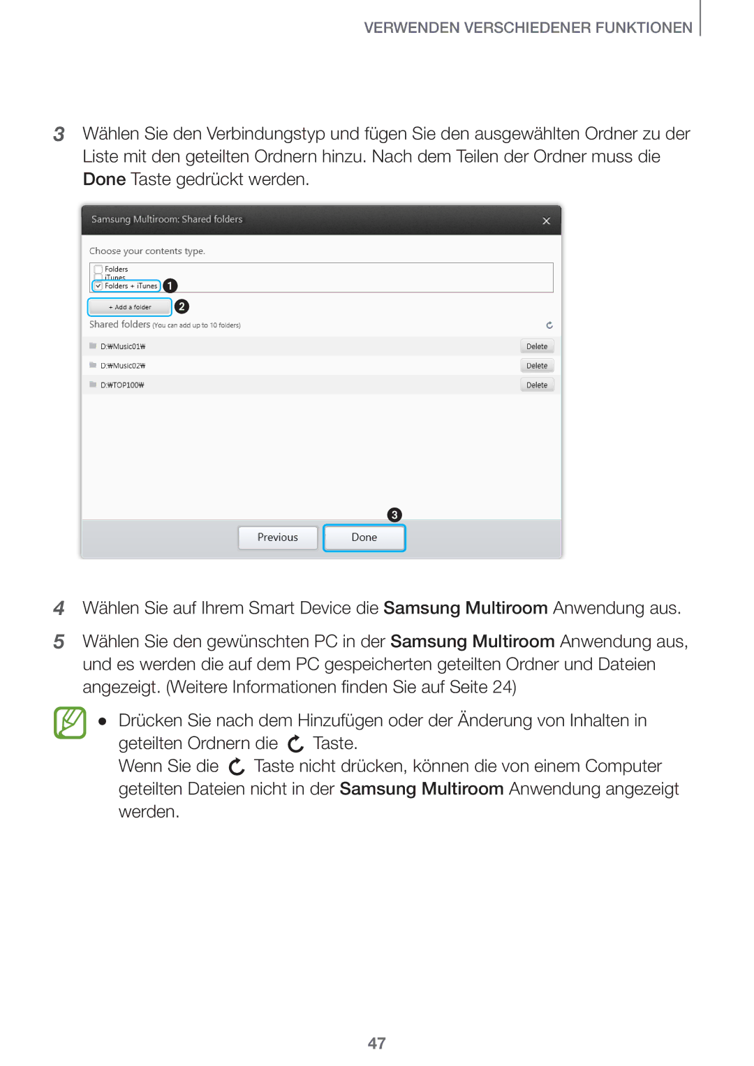 Samsung HW-J8500/EN, HW-J7500/EN, HW-J8501/EN, HW-J7501/EN manual Verwenden Verschiedener Funktionen 