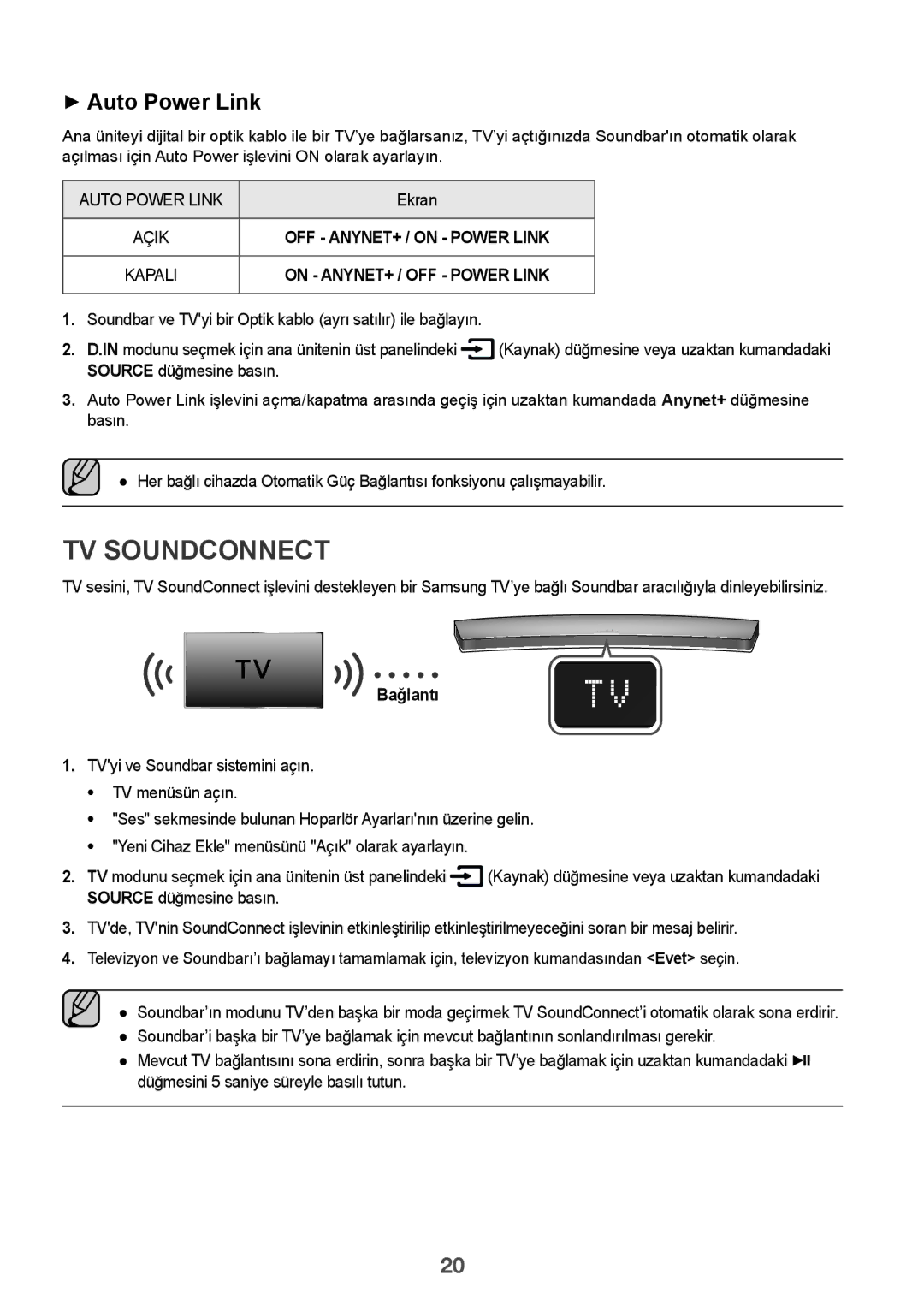 Samsung HW-J7501/EN manual Ekran, Bağlantı 