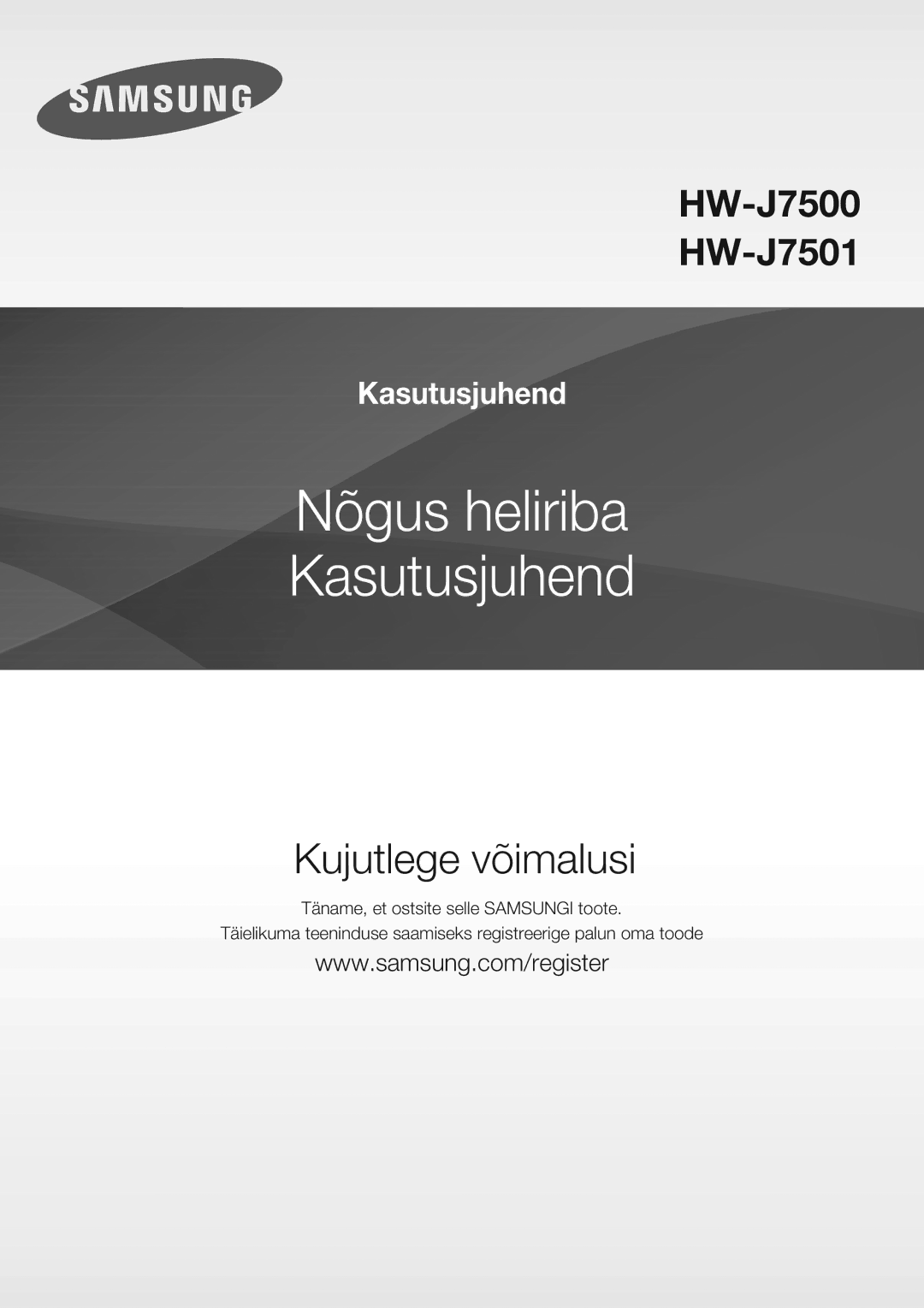 Samsung HW-J7501/EN manual Nõgus heliriba Kasutusjuhend 