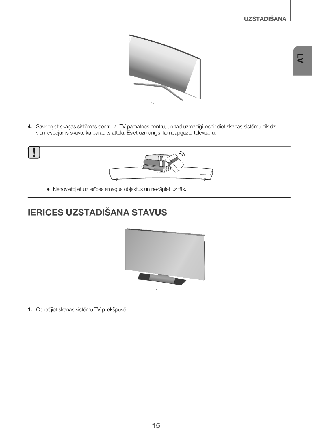 Samsung HW-J7501/EN manual Ierīces Uzstādīšana Stāvus 