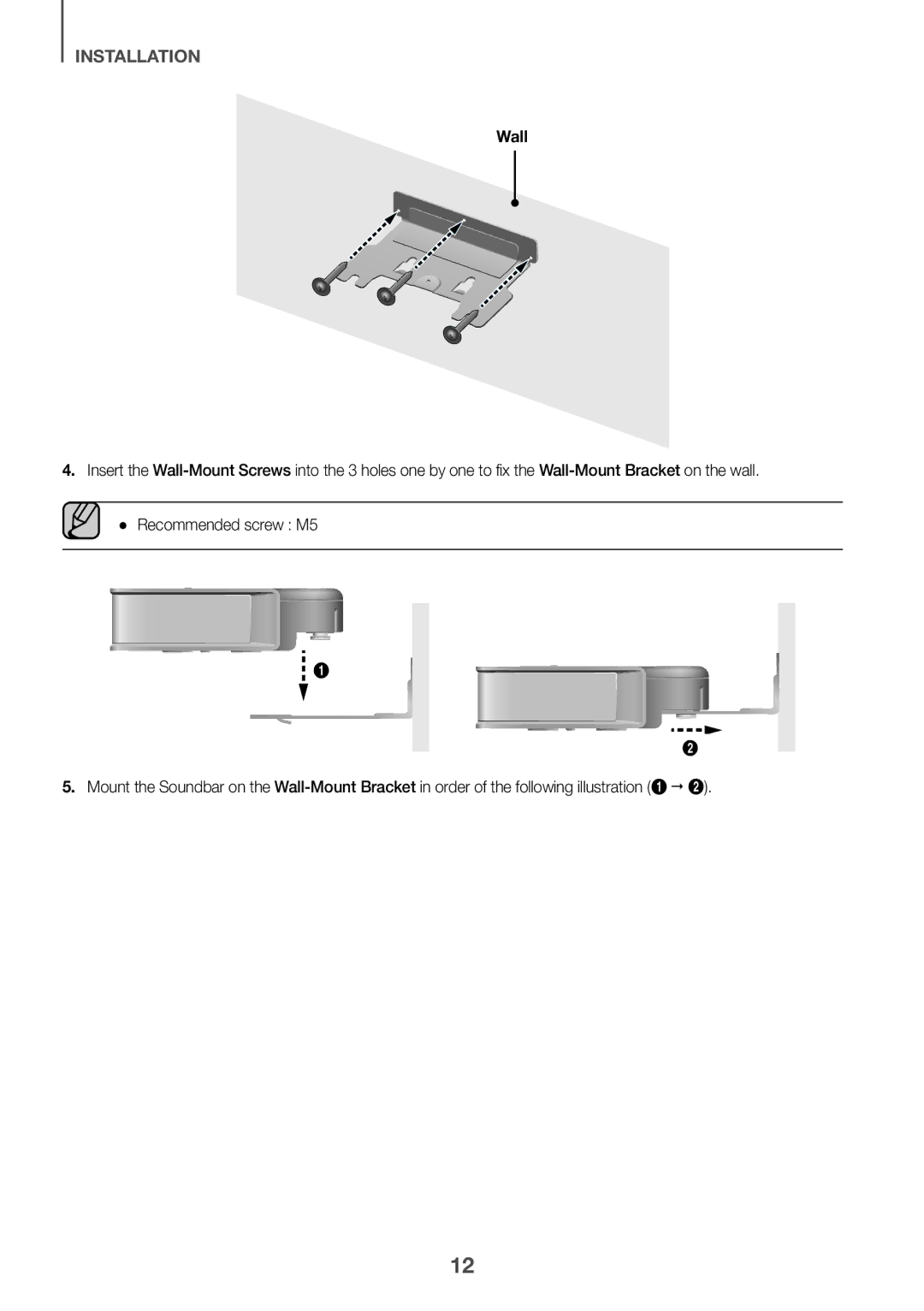 Samsung HW-J7501R/XV manual Wall 