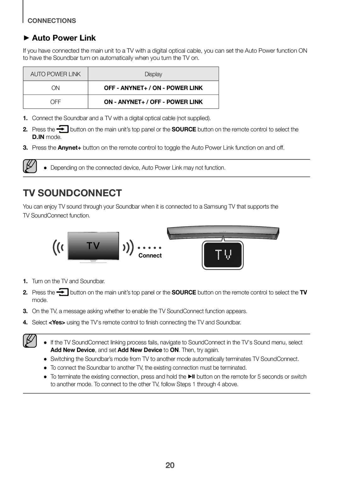 Samsung HW-J7501R/XV manual TV Soundconnect, ++Auto Power Link, Mode, Connect 