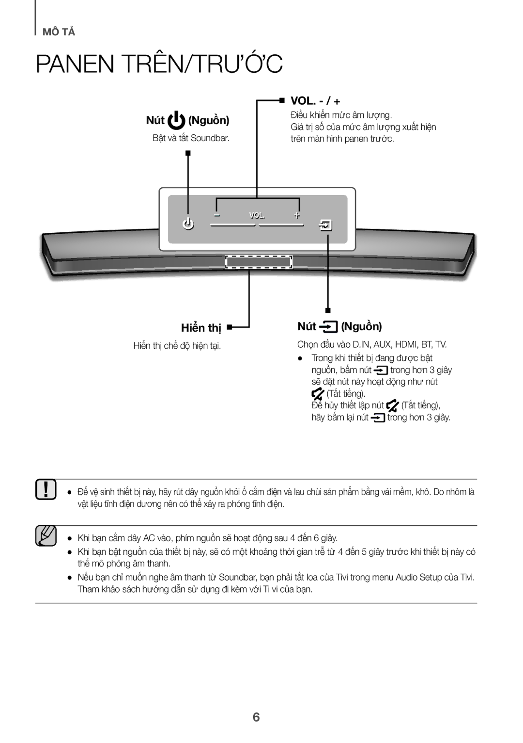 Samsung HW-J7501R/XV manual Panen TRÊN/TRƯỚC 